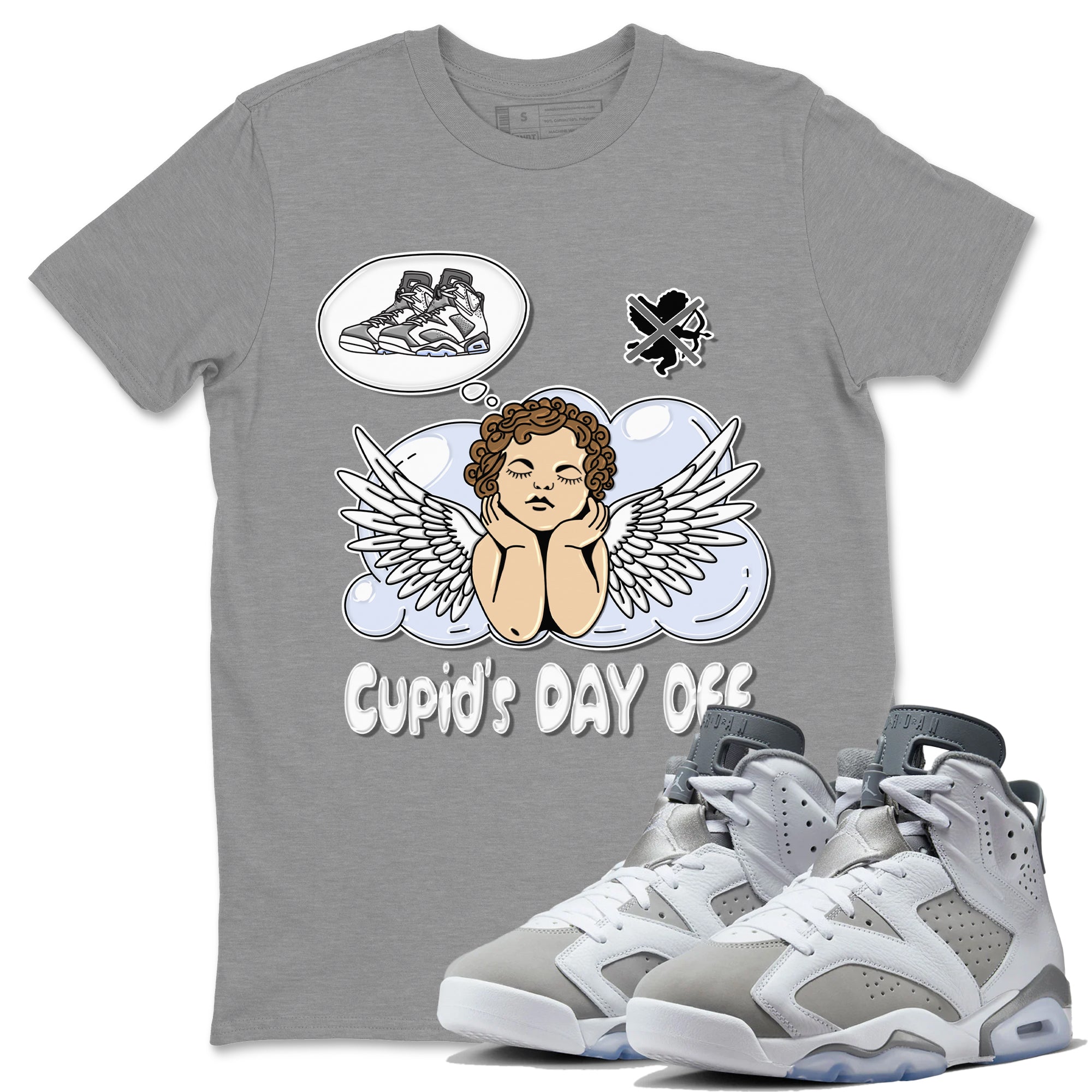 Cupids Day Off Unisex Tops - Air Jordan 6 Cool Grey