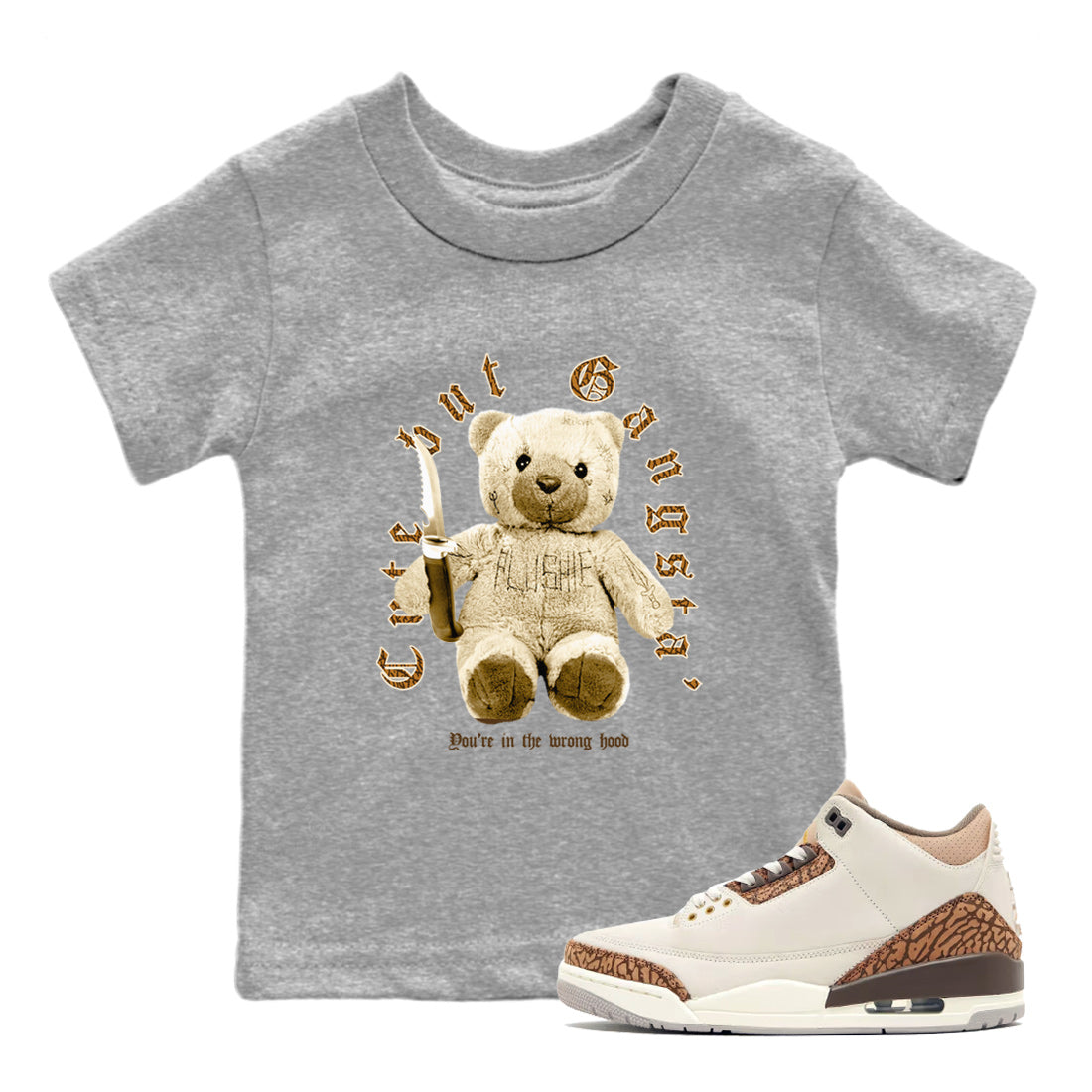 Cute Gangsta Kids Tops - Air Jordan 3 Palomino