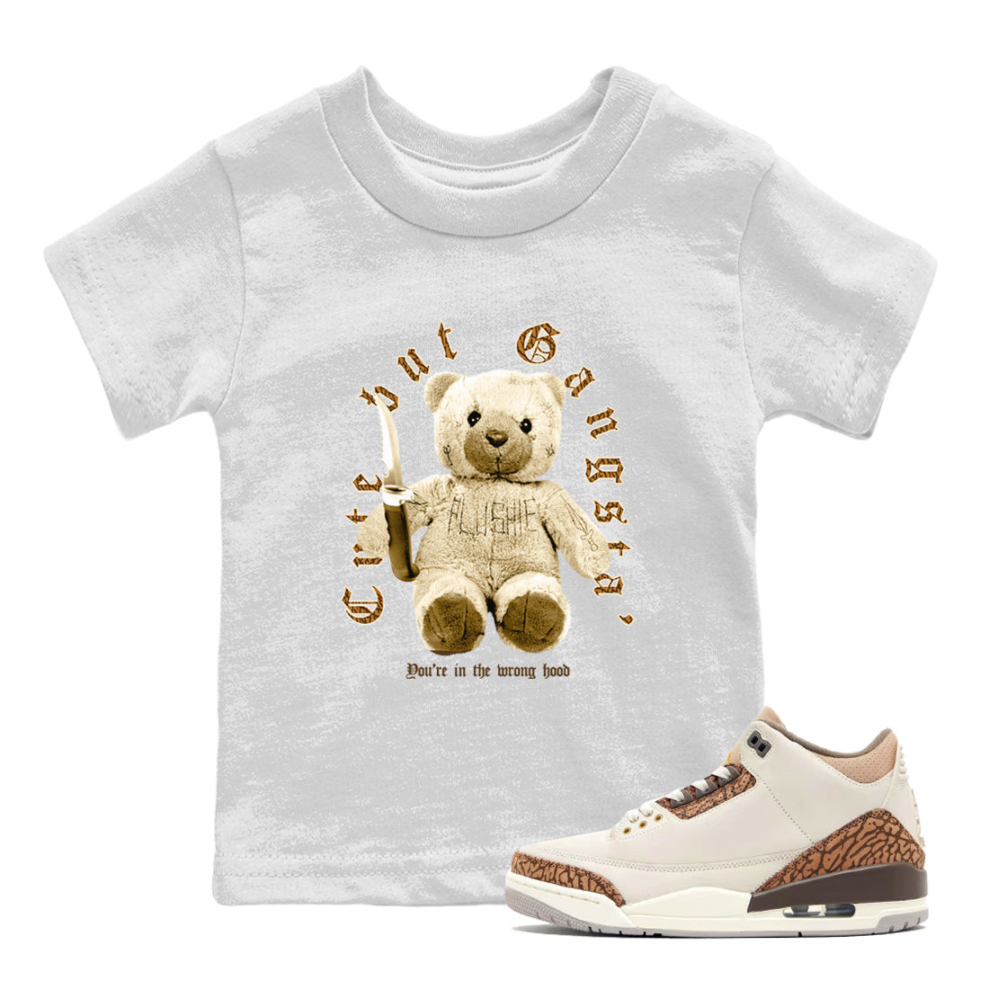 Cute Gangsta Kids Tops - Air Jordan 3 Palomino