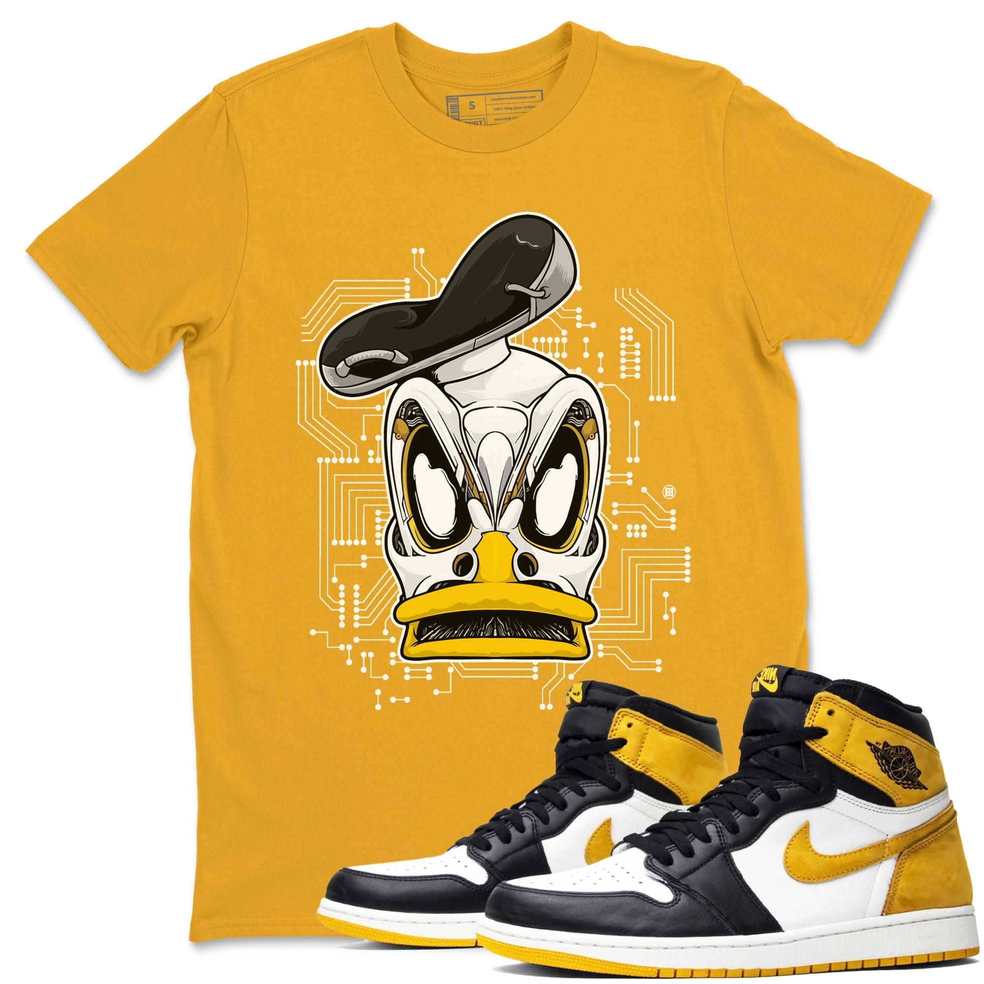 Cyber Duck snkmatch Tees - Air Jordan 1 Yellow Ochre