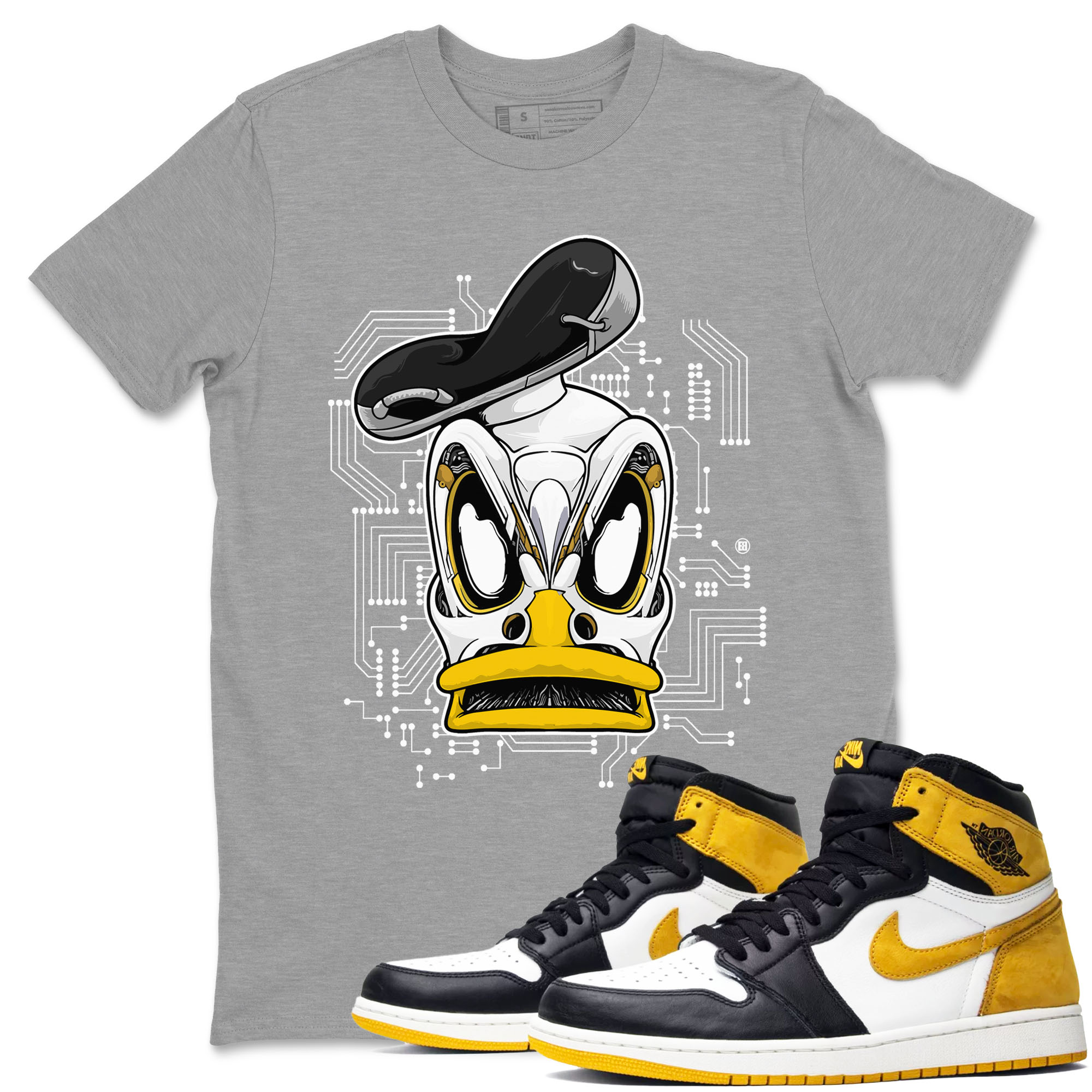Cyber Duck snkmatch Tees - Air Jordan 1 Yellow Ochre