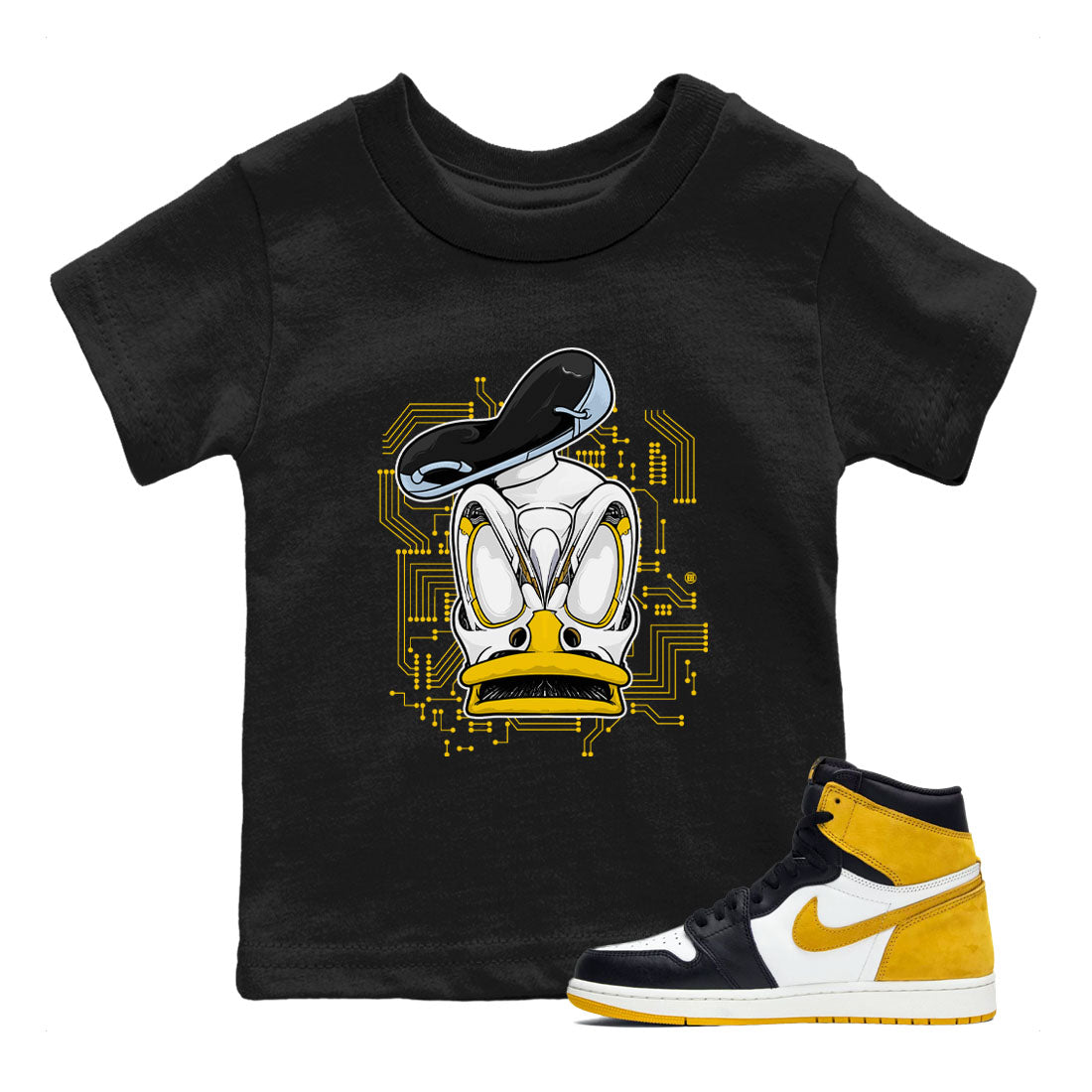 Cyber Duck snkmatch Tees Kids - Air Jordan 6 Yellow Ochre