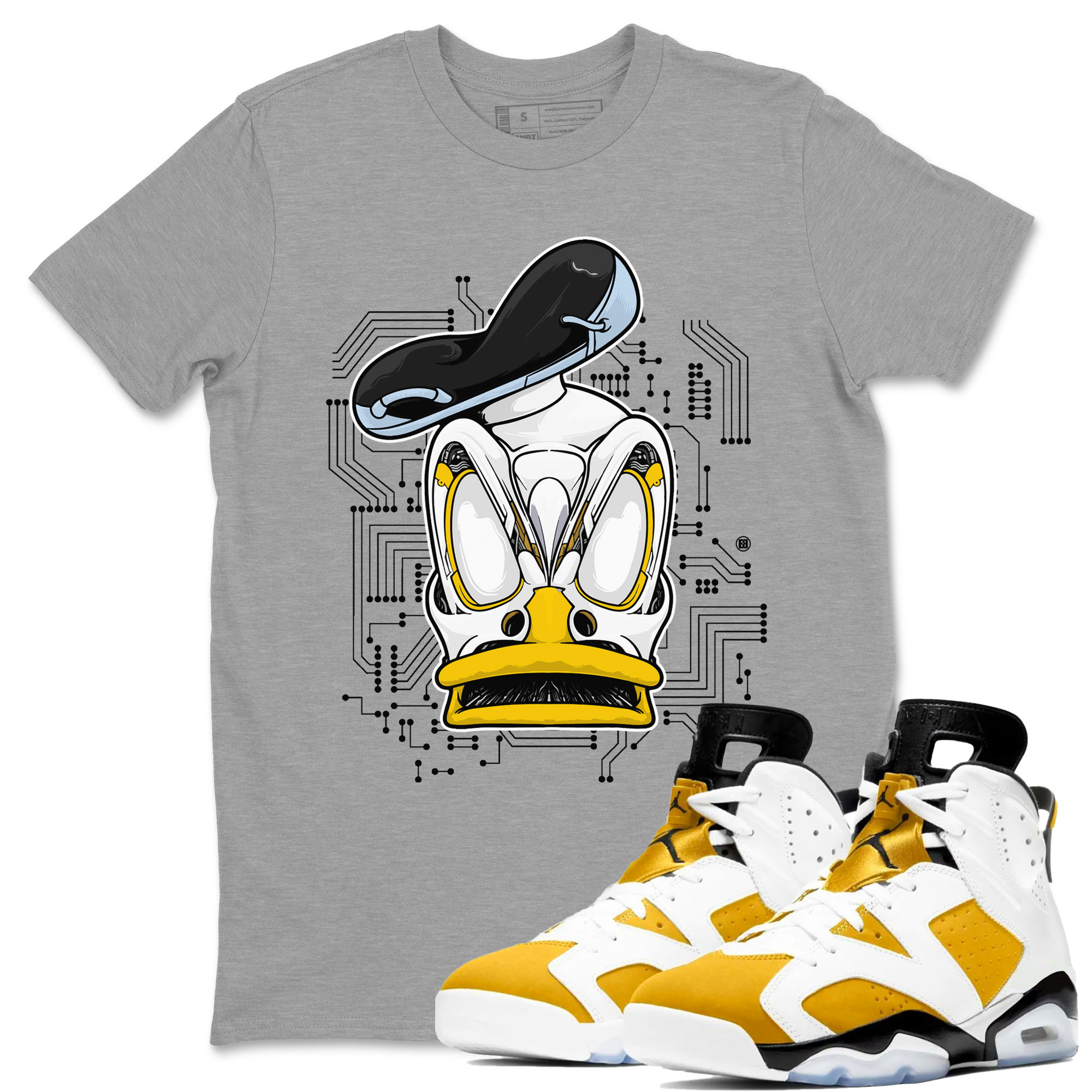 Cyber Duck snkmatch Tees - Air Jordan 6 Yellow Ochre