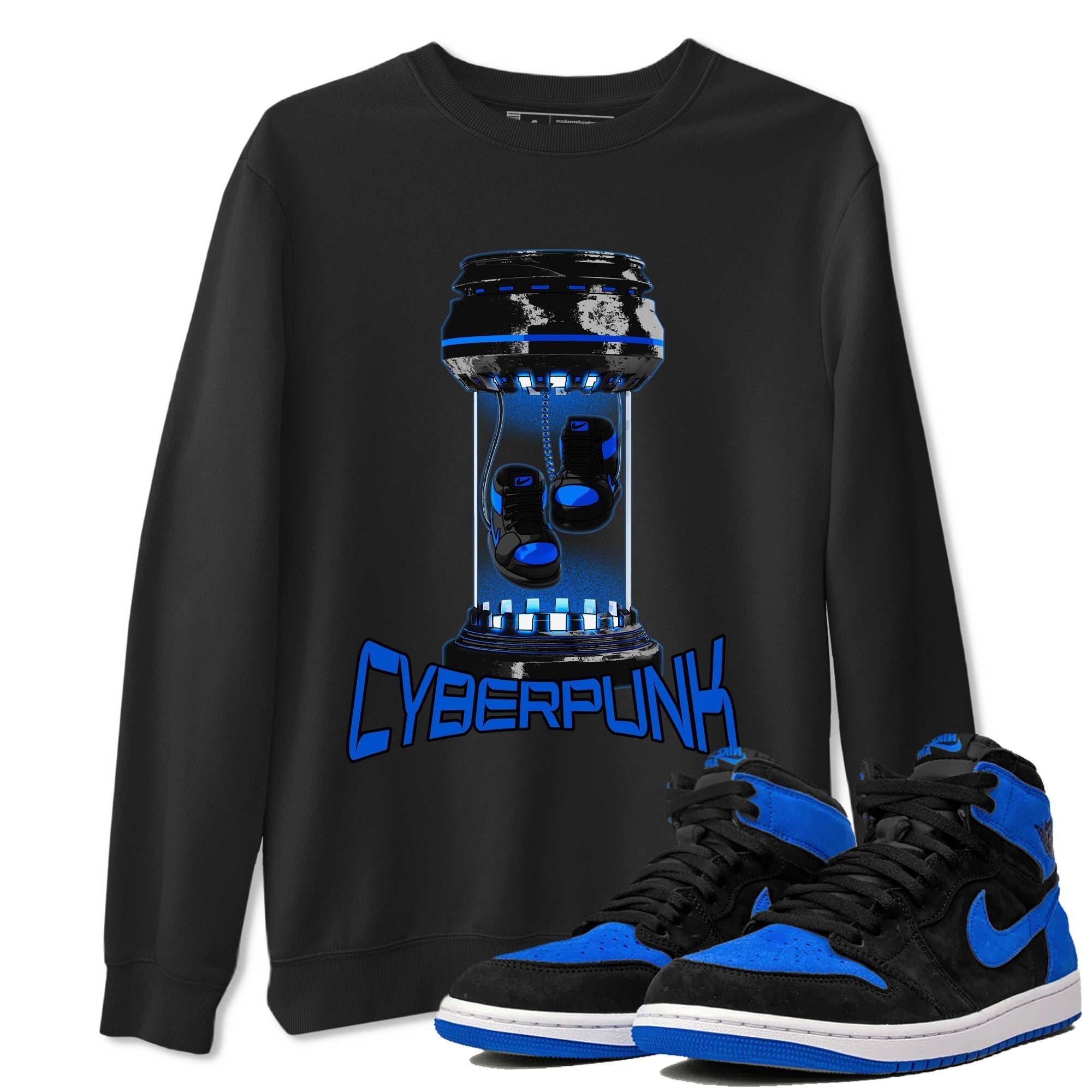 Cyberpunk snkmatch Tee - Air Jordan 1 Royal Reimagined