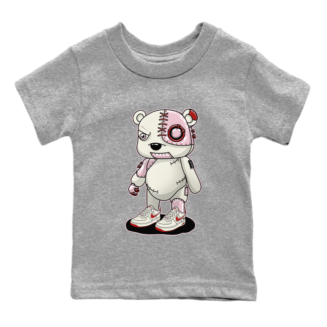 Cyborg Bear Kids Tops - Air Force 1 Valentines Day