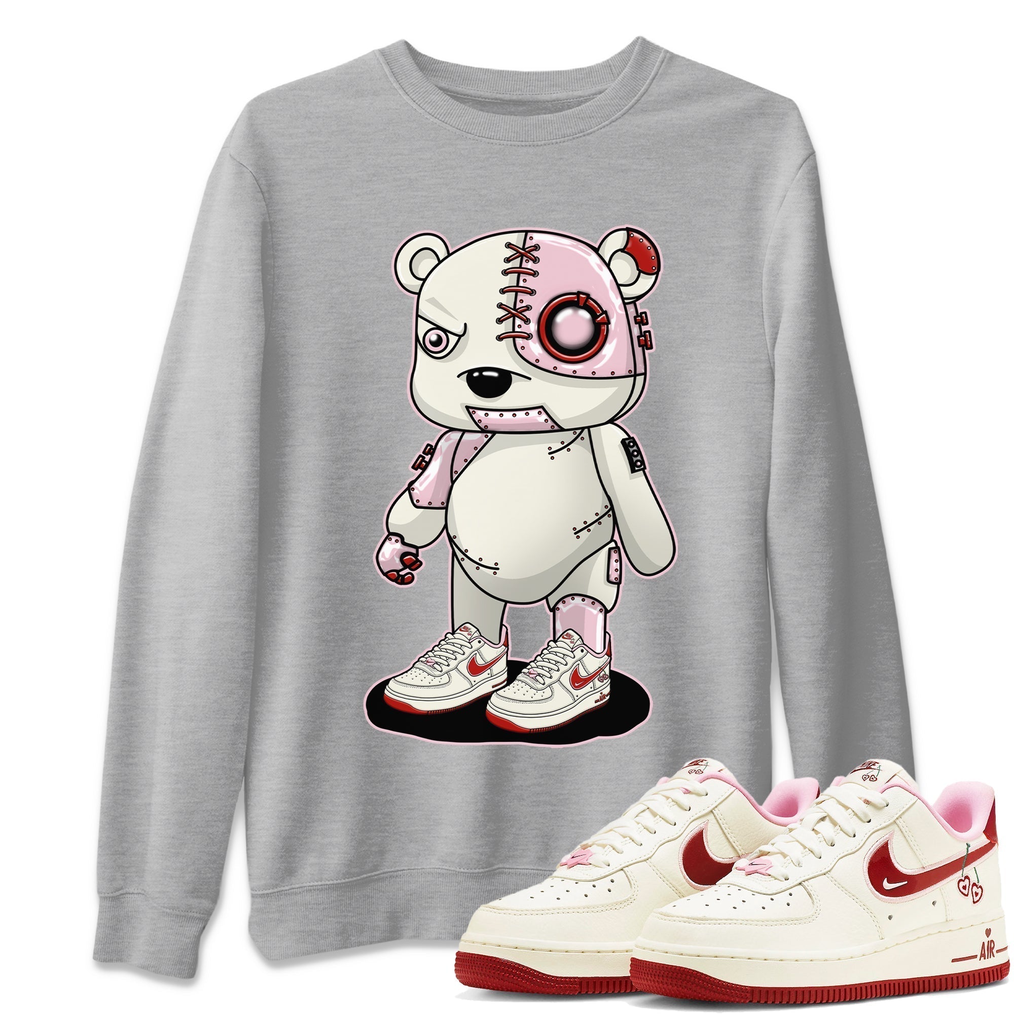 Cyborg Bear Unisex Tops - Air Force 1 Valentines Day