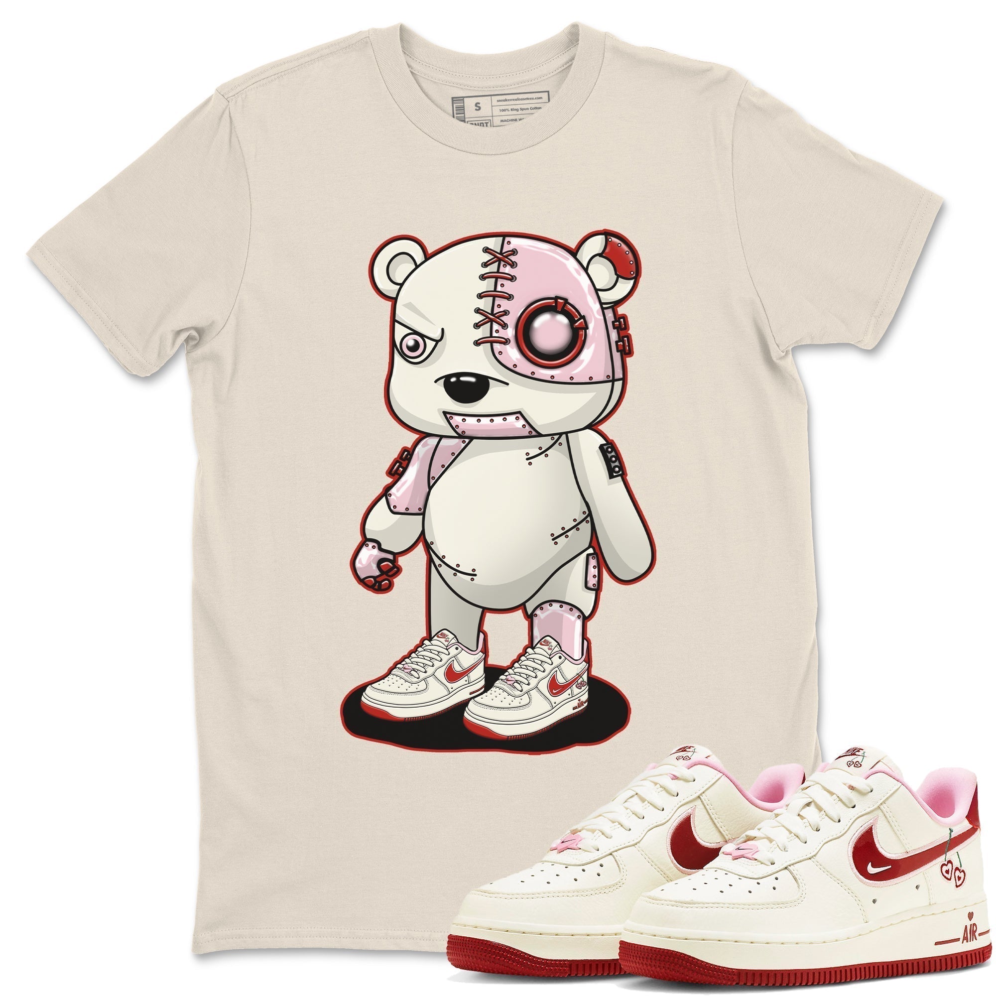 Cyborg Bear Unisex Tops - Air Force 1 Valentines Day