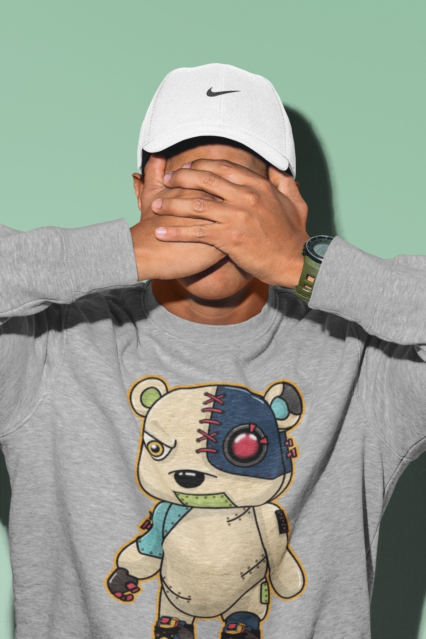 Cyborg Bear Unisex Tops - Air Jordan 1 Bio Hack