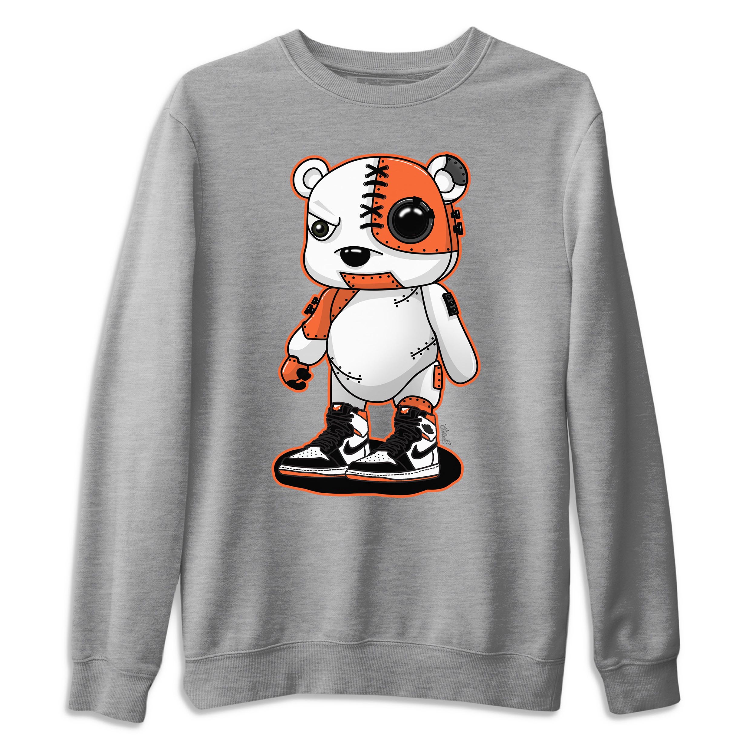 Cyborg Bear Unisex Tops - Air Jordan 1 Electro Orange