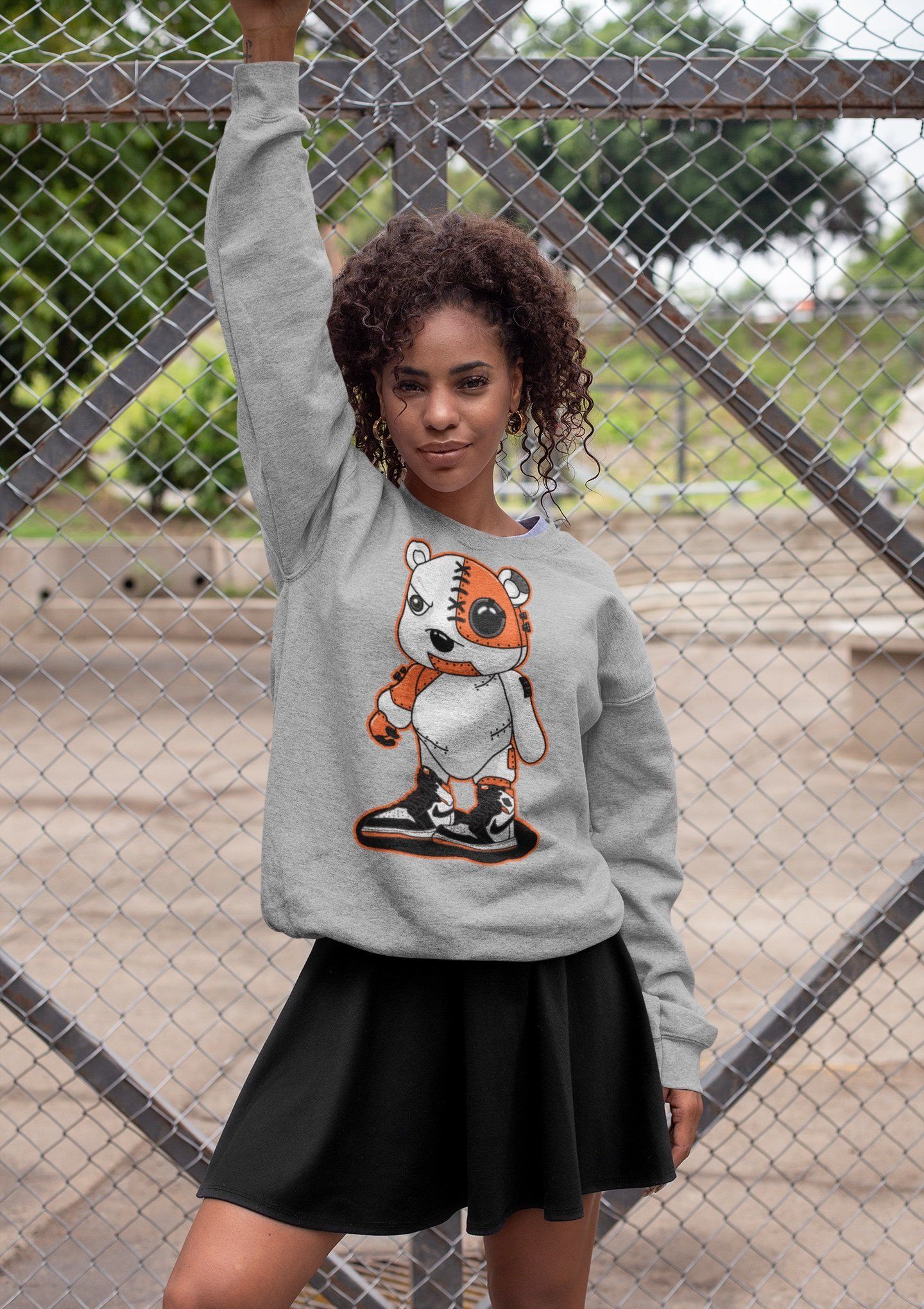 Cyborg Bear Unisex Tops - Air Jordan 1 Electro Orange