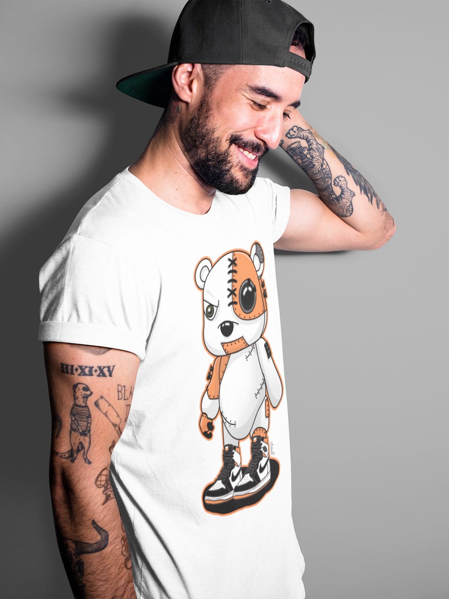 Cyborg Bear Unisex Tops - Air Jordan 1 Electro Orange