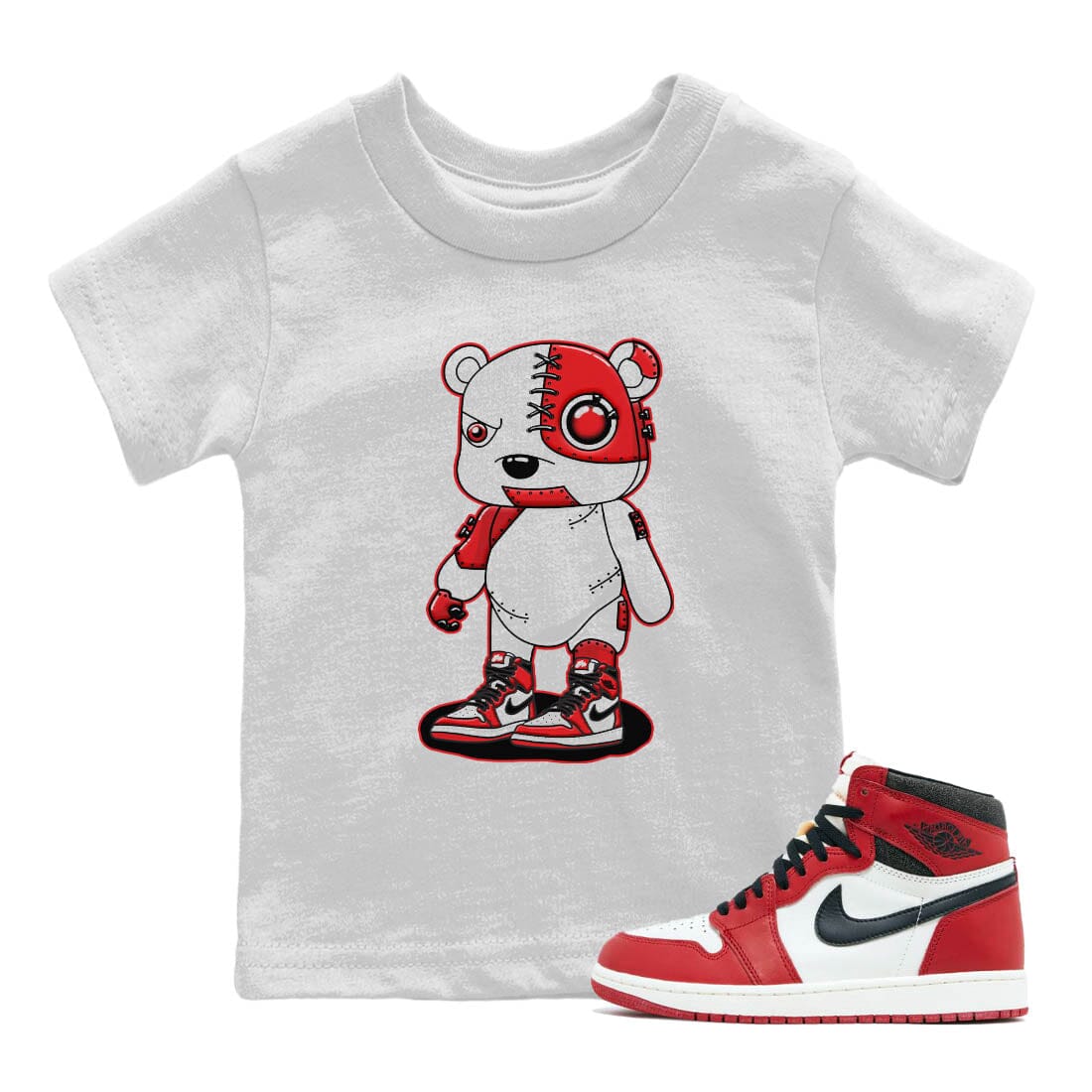 Cyborg Bear Kids Tops - Air Jordan 1 Lost & Found
