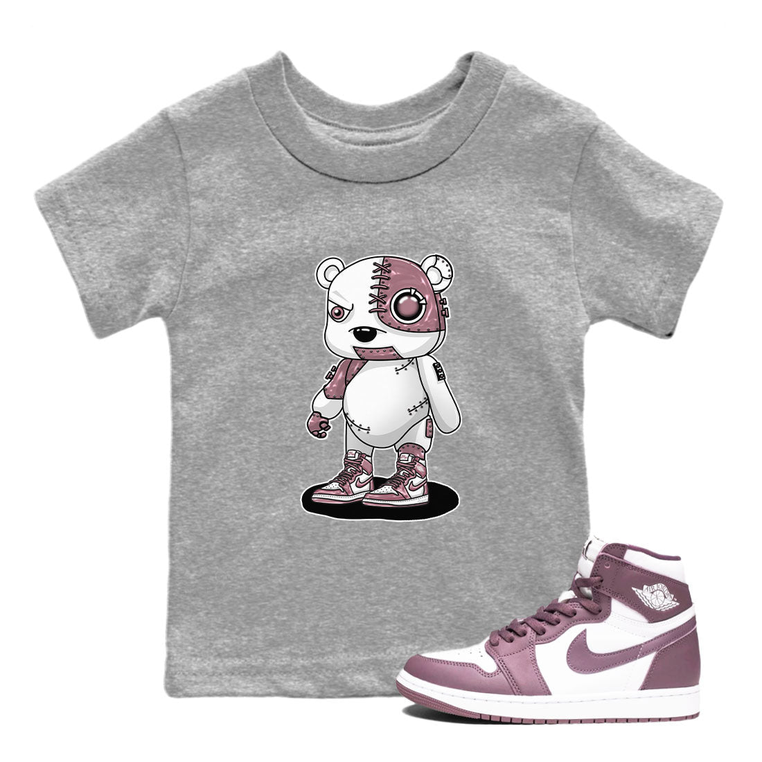 Cyborg Bear snkmatch Tee Kids - Air Jordan 1 Mauve