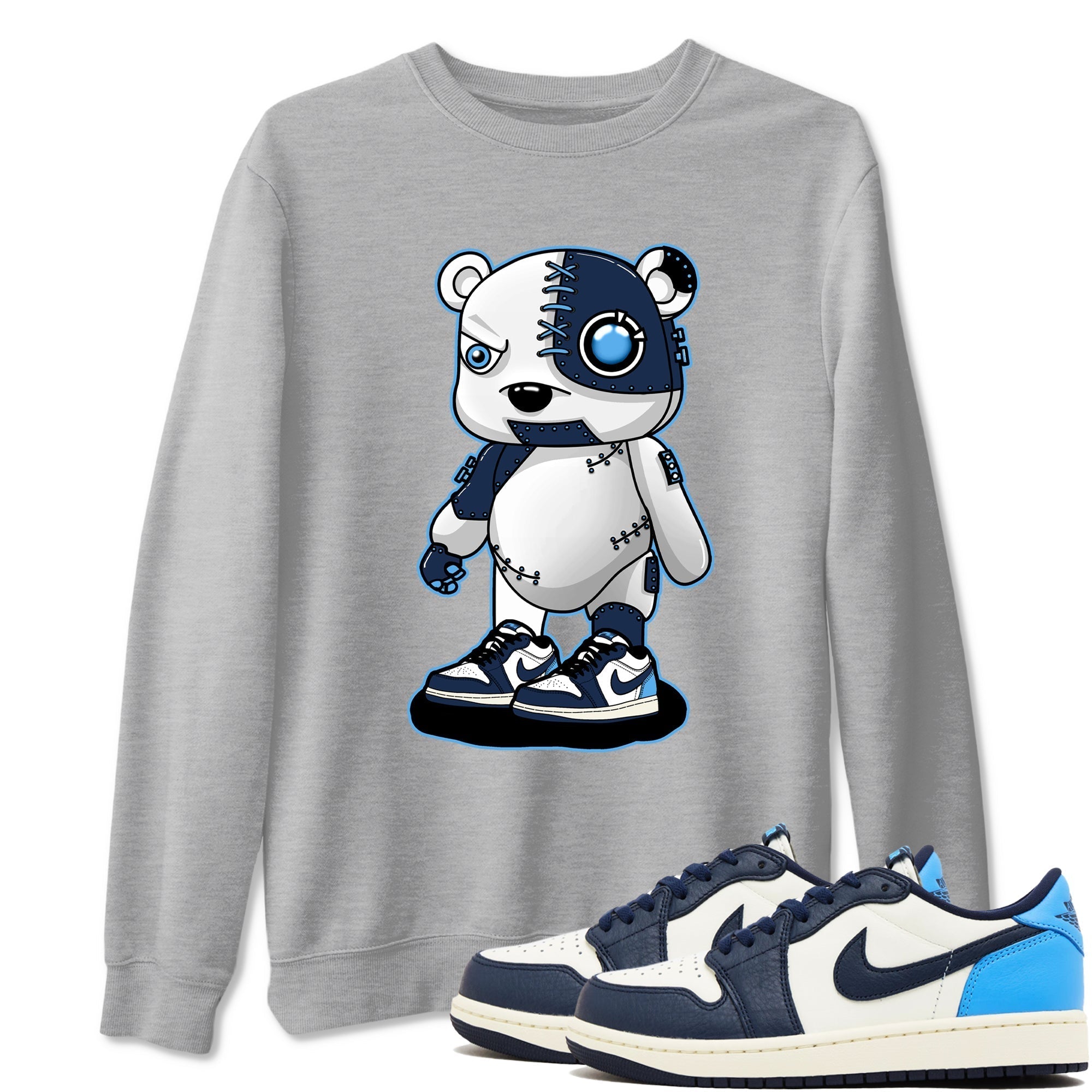 Cyborg Bear snkmatch Tees - Air Jordan 1 Obsidian