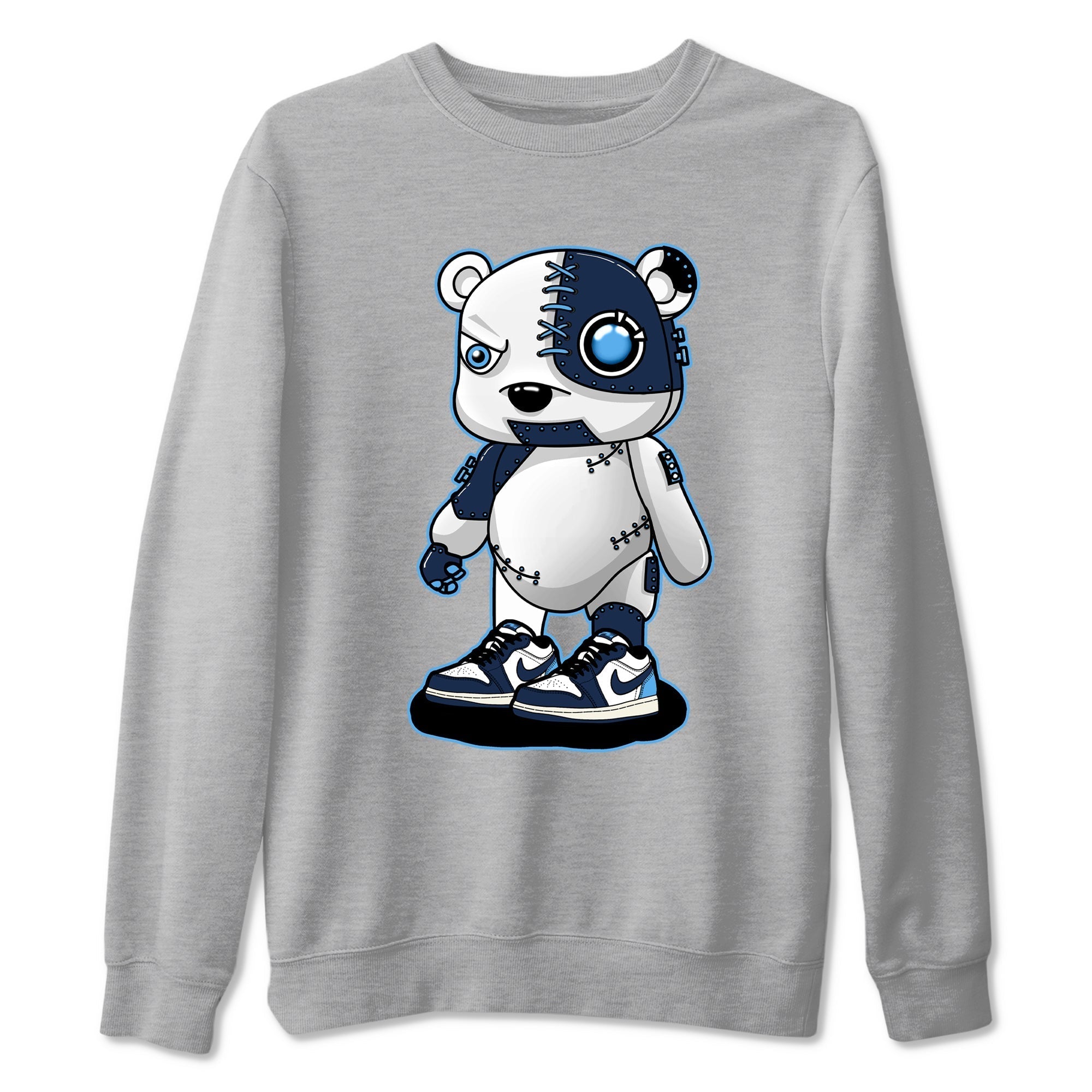 Cyborg Bear snkmatch Tees - Air Jordan 1 Obsidian
