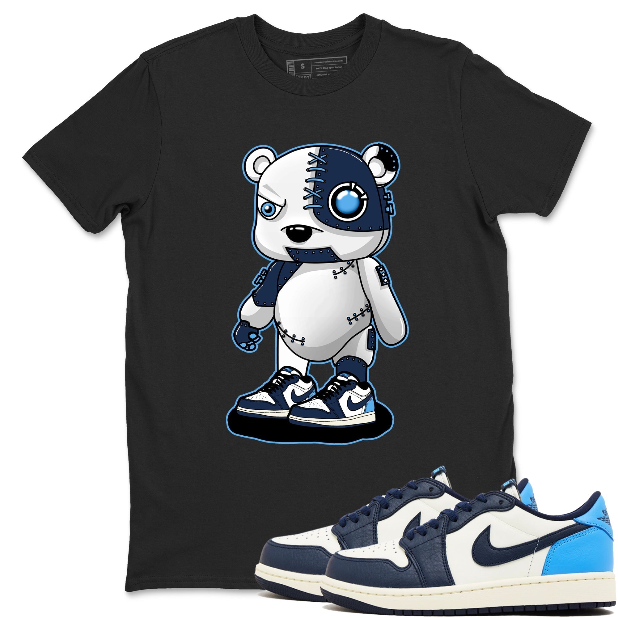 Cyborg Bear snkmatch Tees - Air Jordan 1 Obsidian