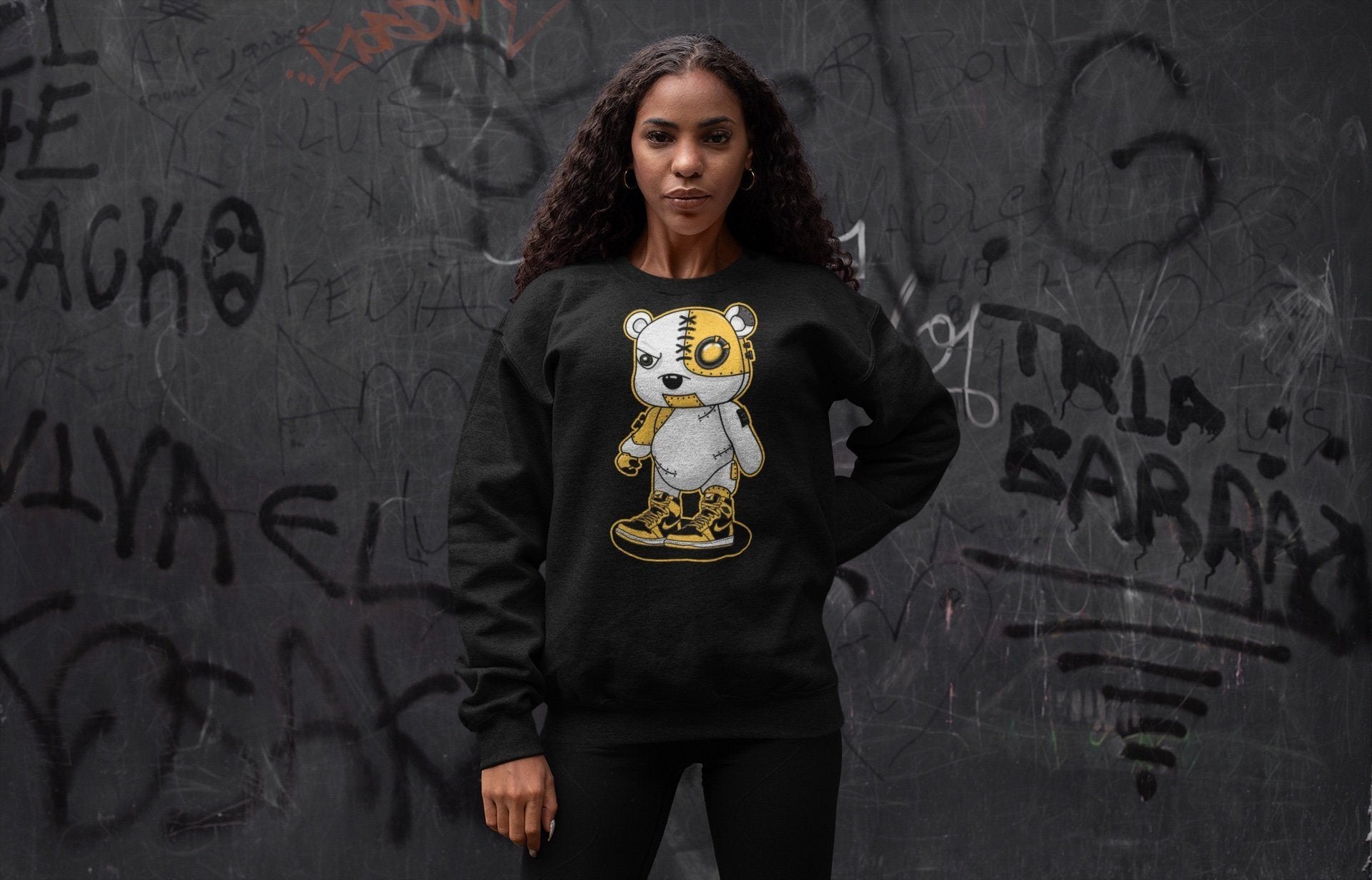 Cyborg Bear Unisex Tops - Air Jordan 1 Pollen