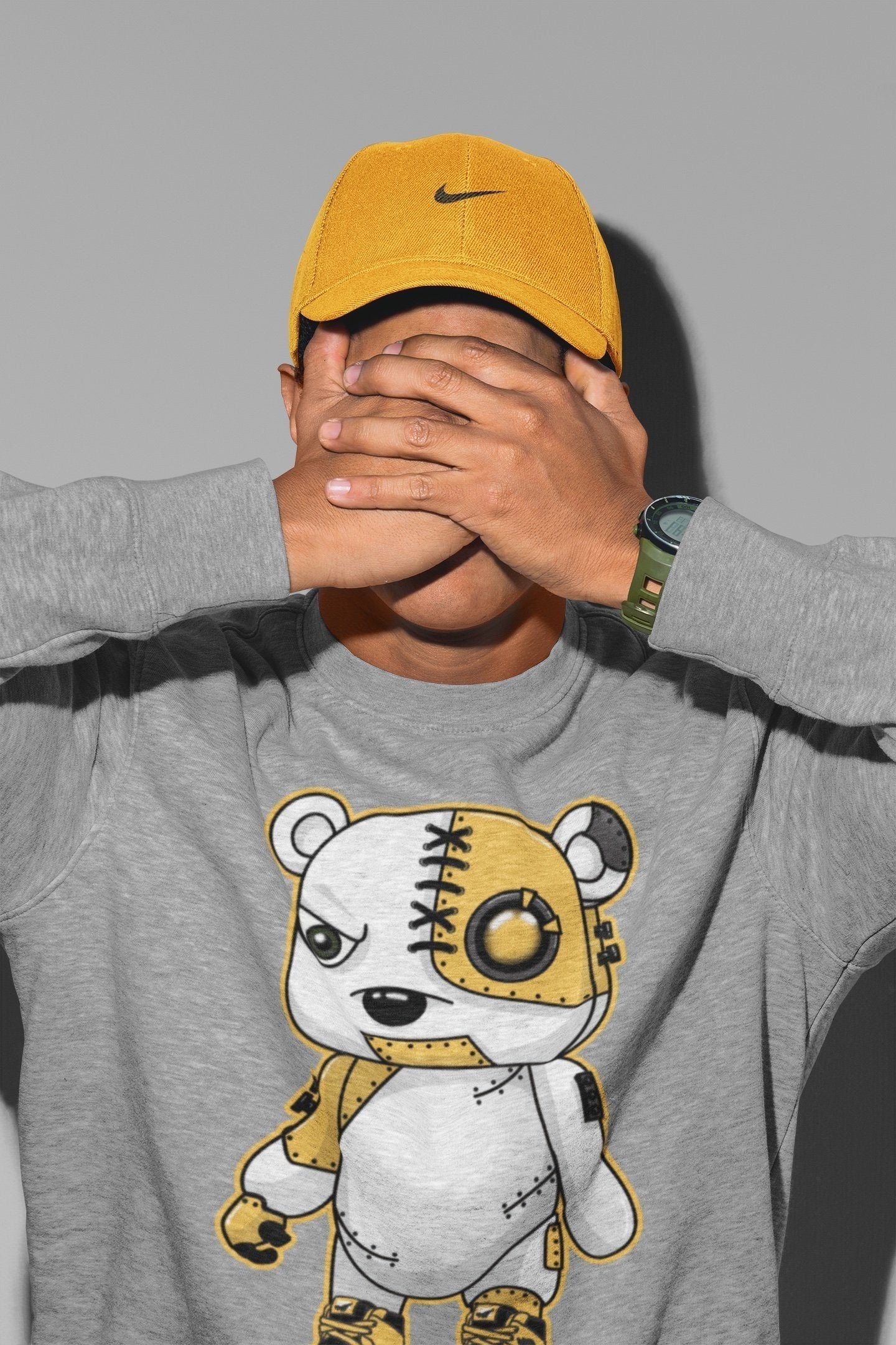 Cyborg Bear Unisex Tops - Air Jordan 1 Pollen