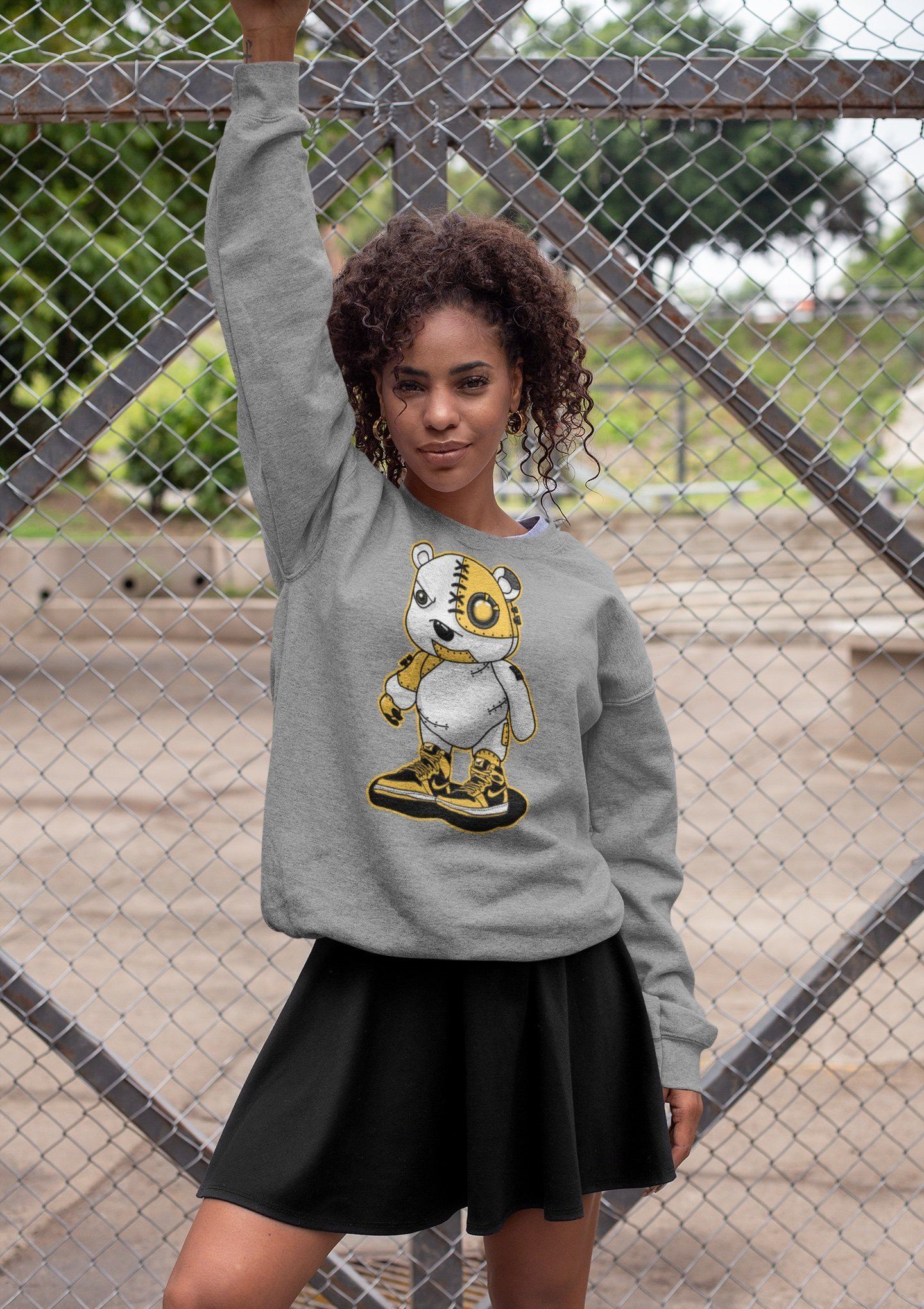 Cyborg Bear Unisex Tops - Air Jordan 1 Pollen