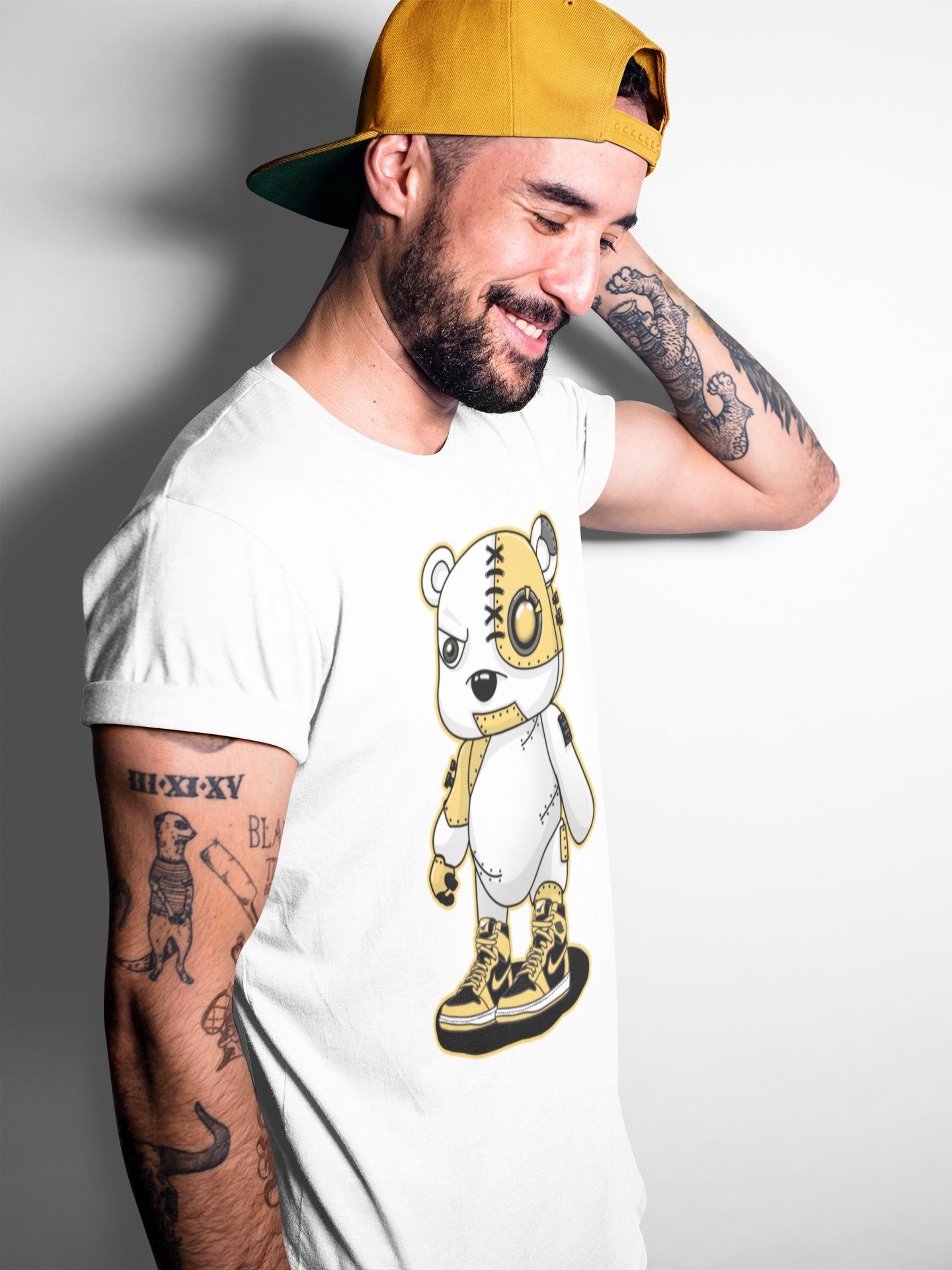 Cyborg Bear Unisex Tops - Air Jordan 1 Pollen