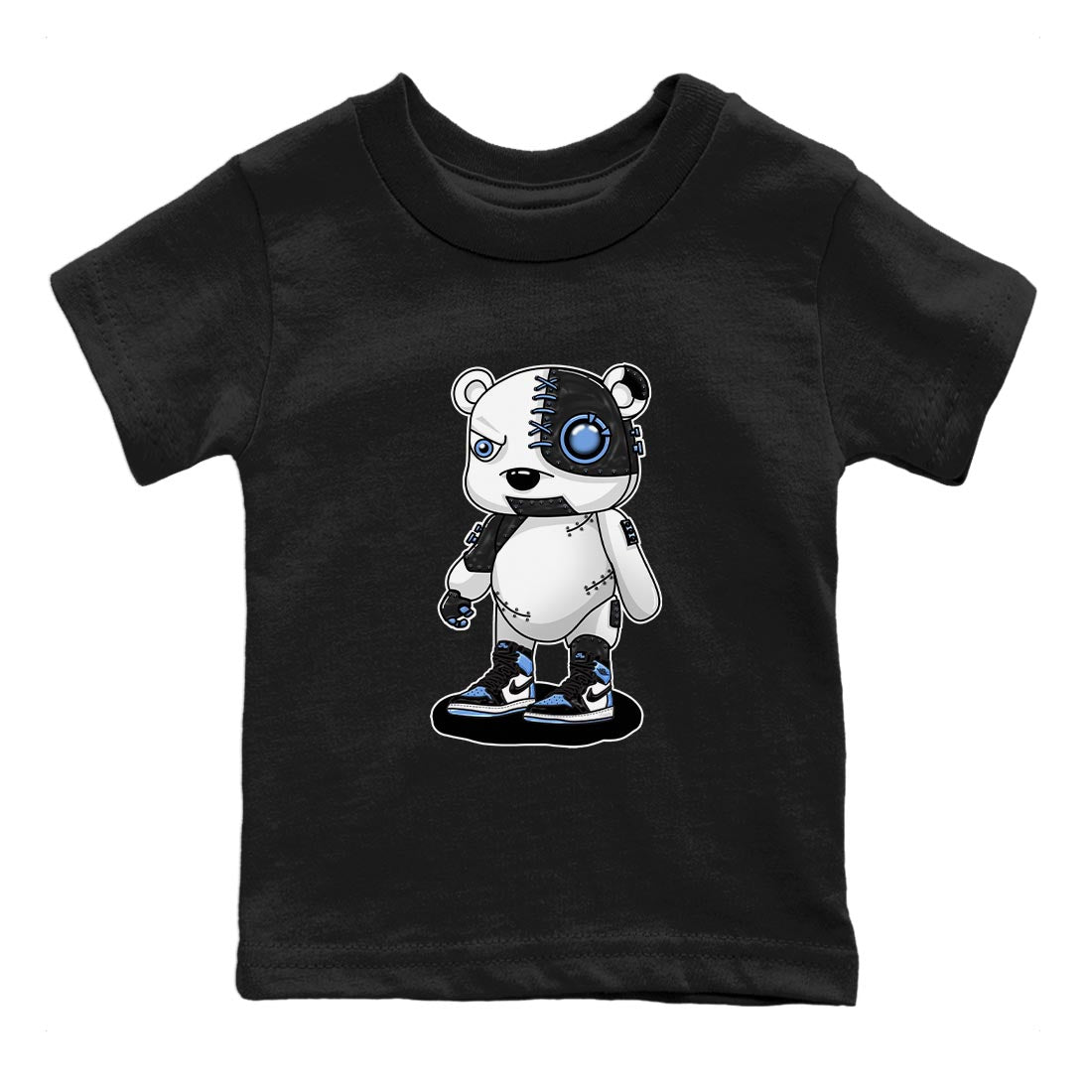 Cyborg Bear snkmatch Tee Kids - Air Jordan 1 UNC Toe