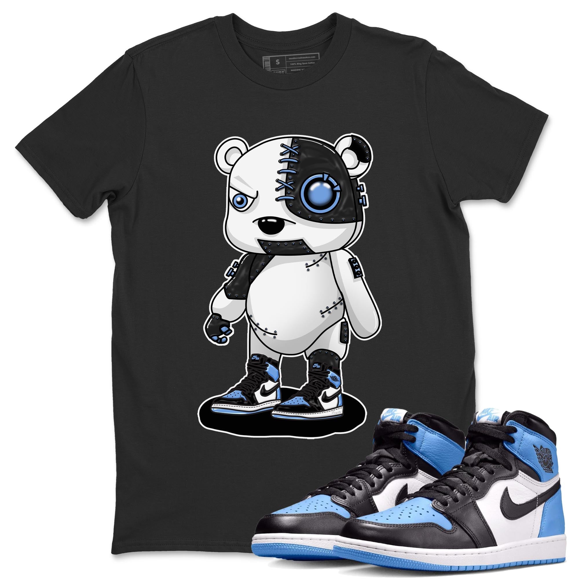 Cyborg Bear snkmatch Tee - Air Jordan 1 UNC Toe