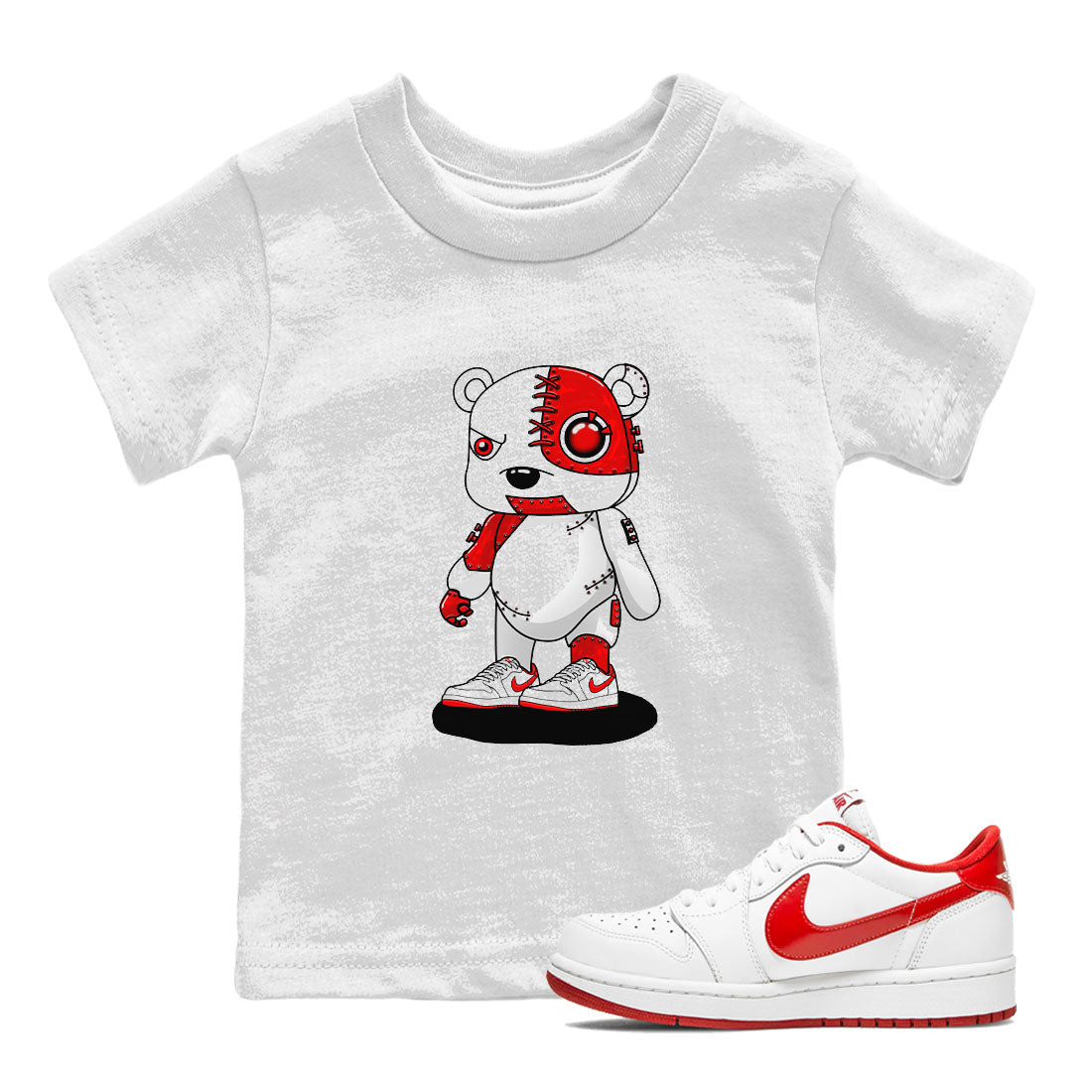 Cyborg Bear snkmatch Tee Kids - Air Jordan 1 University Red