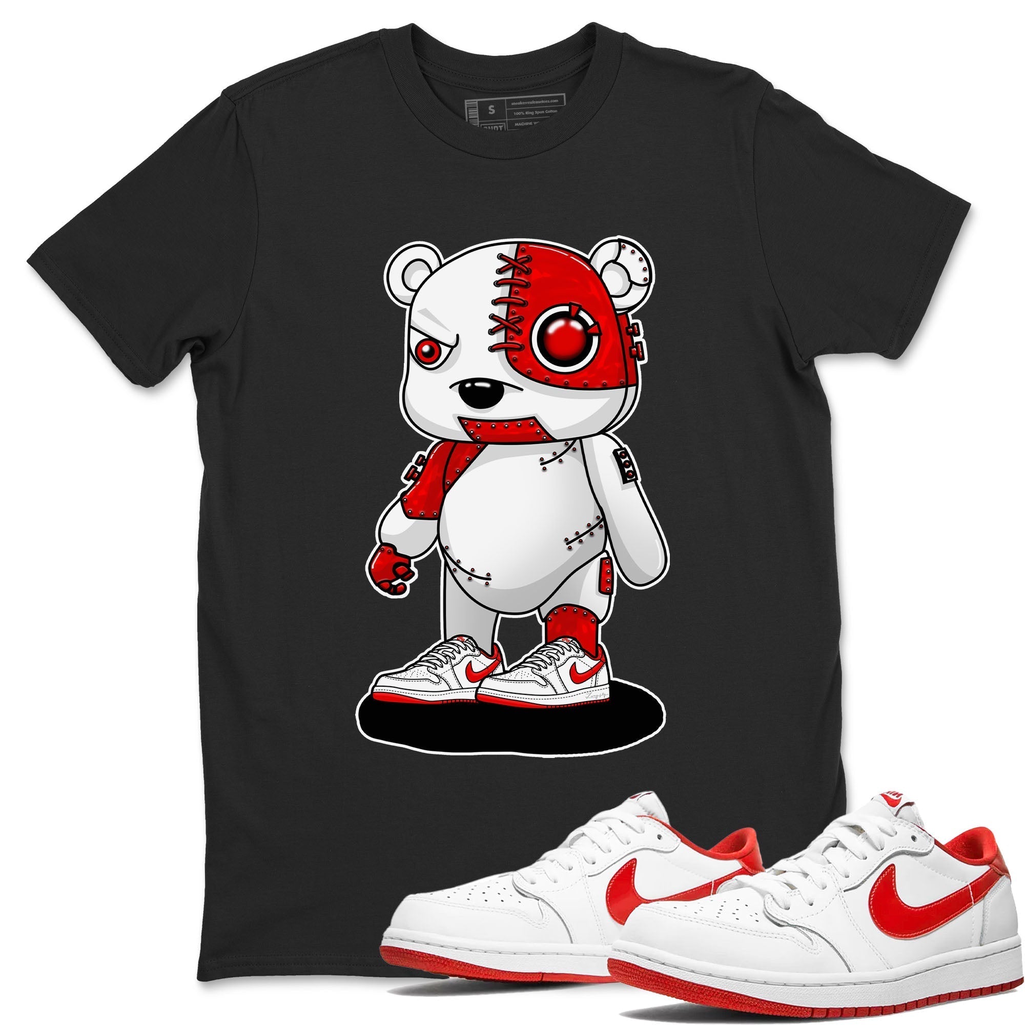 Cyborg Bear snkmatch Tee - Air Jordan 1 University Red