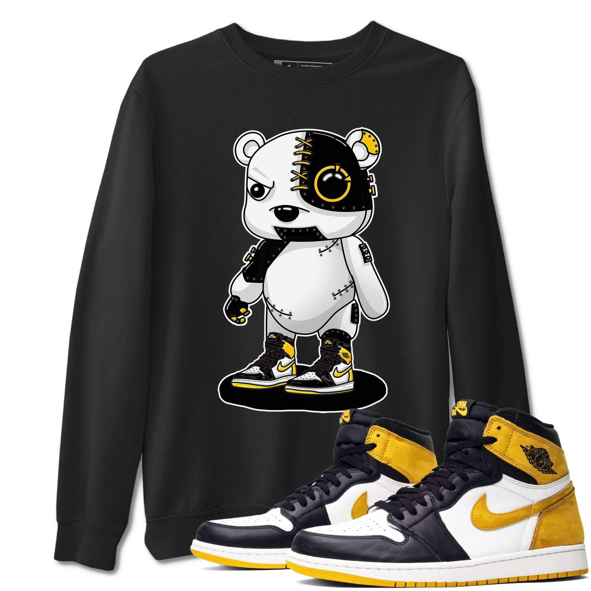 Cyborg Bear snkmatch Tees - Air Jordan 1 Yellow Ochre
