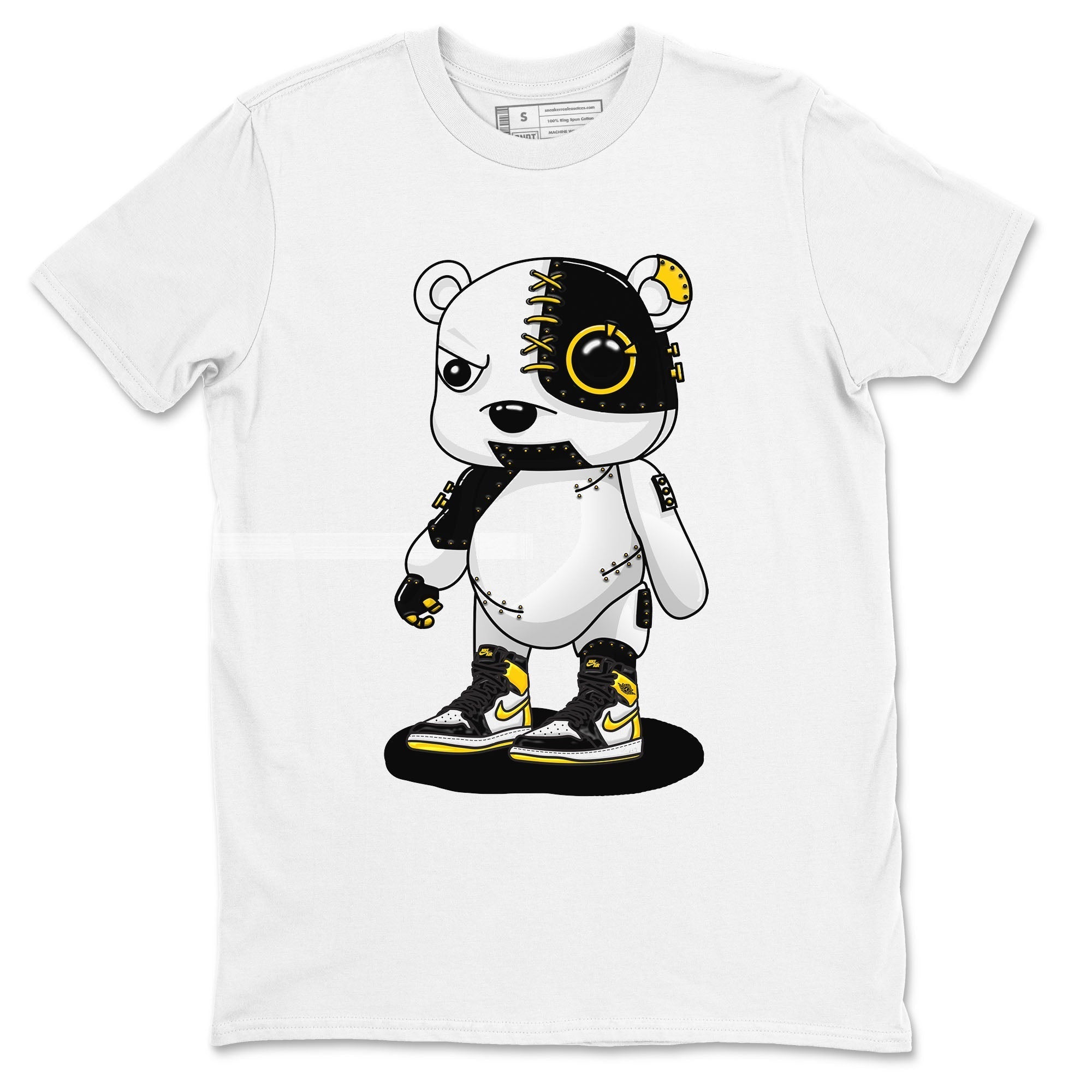 Cyborg Bear snkmatch Tees - Air Jordan 1 Yellow Ochre