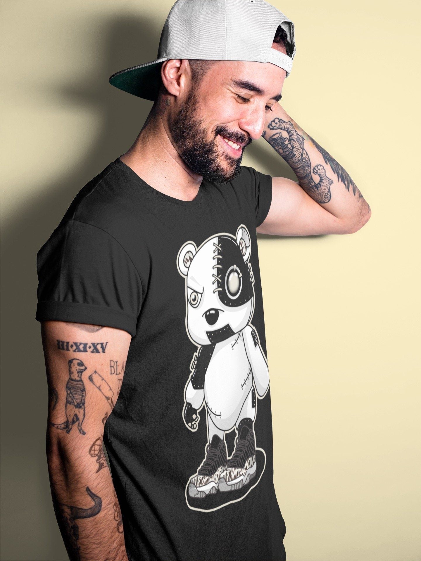 Cyborg Bear Unisex Tops - Air Jordan 11 Animal Instinct