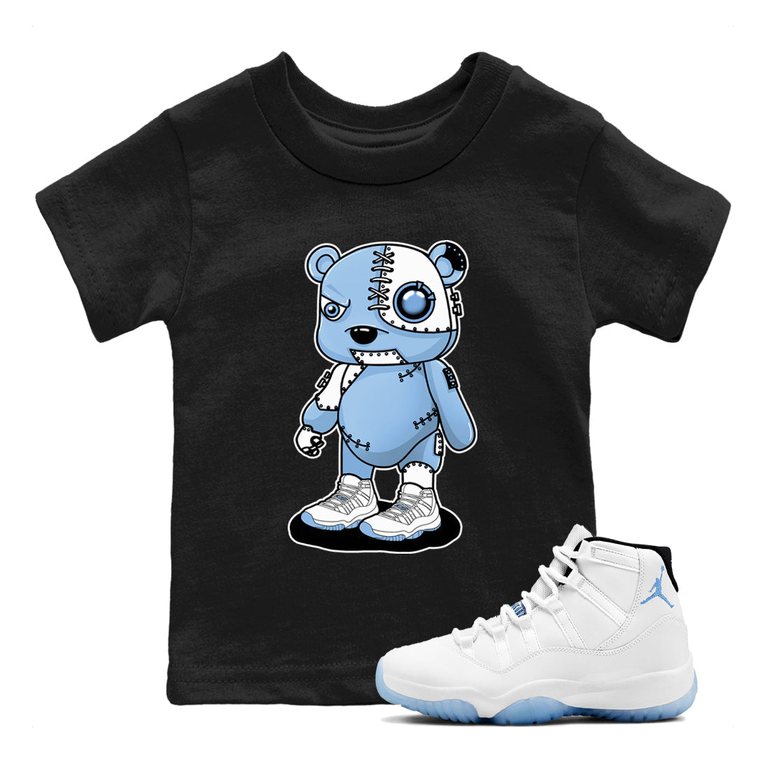Cyborg Bear snkmatch Tees Kids - Air Jordan 11 Legend Blue