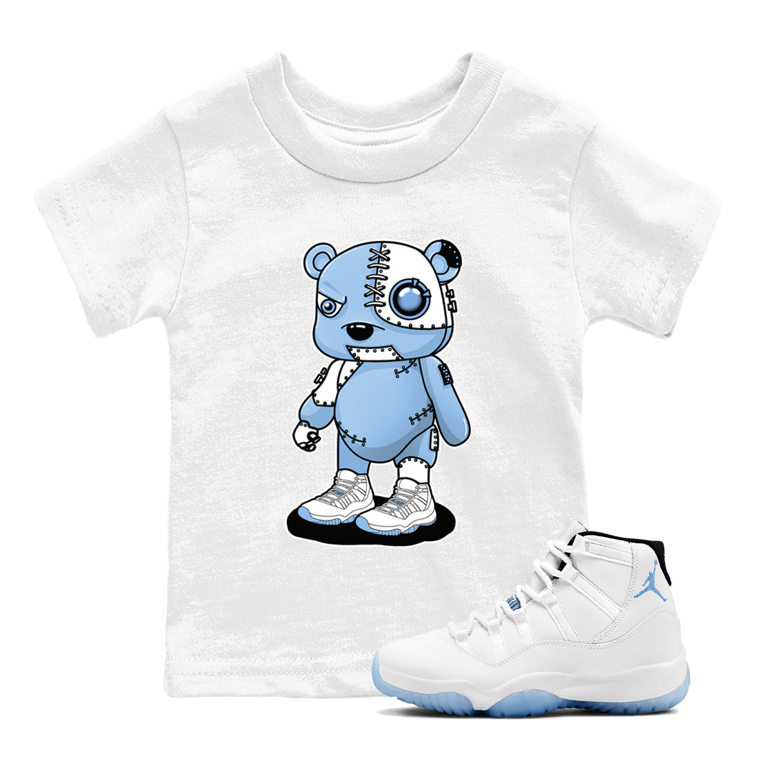 Cyborg Bear snkmatch Tees Kids - Air Jordan 11 Legend Blue