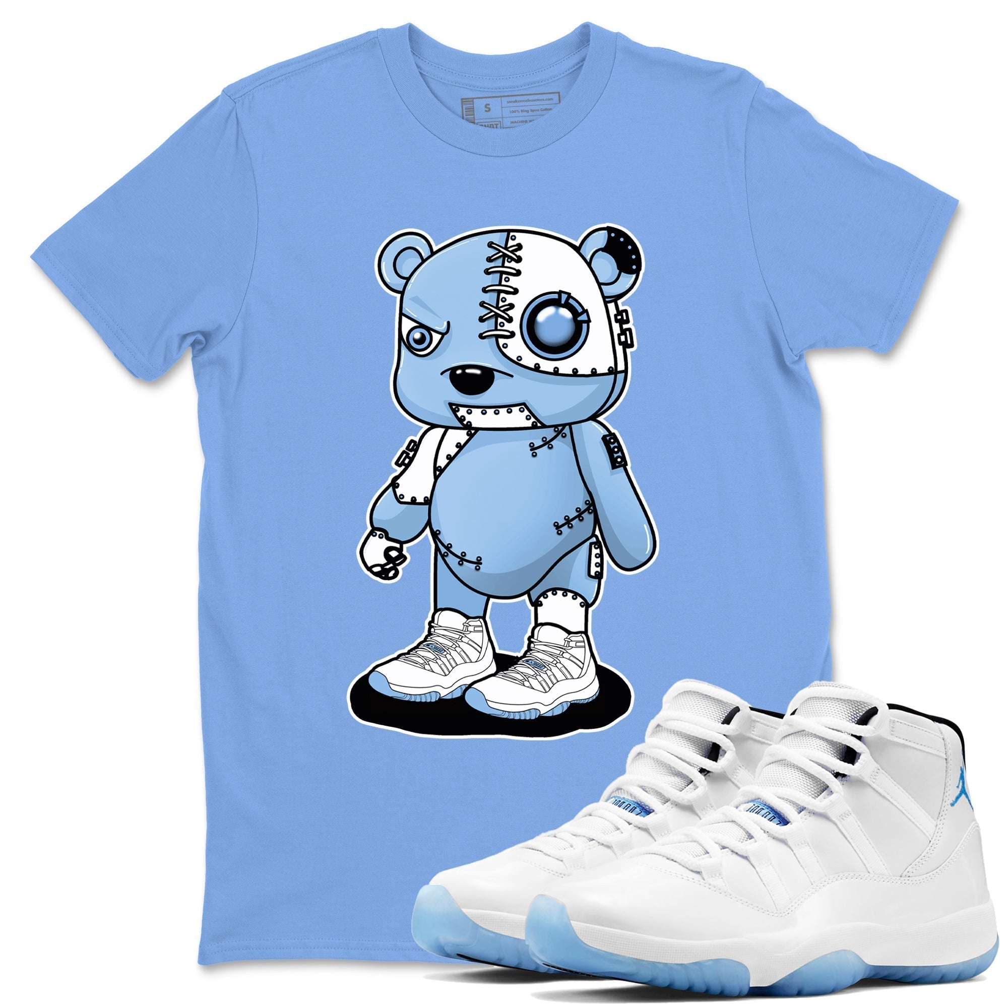 Cyborg Bear snkmatch Tees - Air Jordan 11 Legend Blue