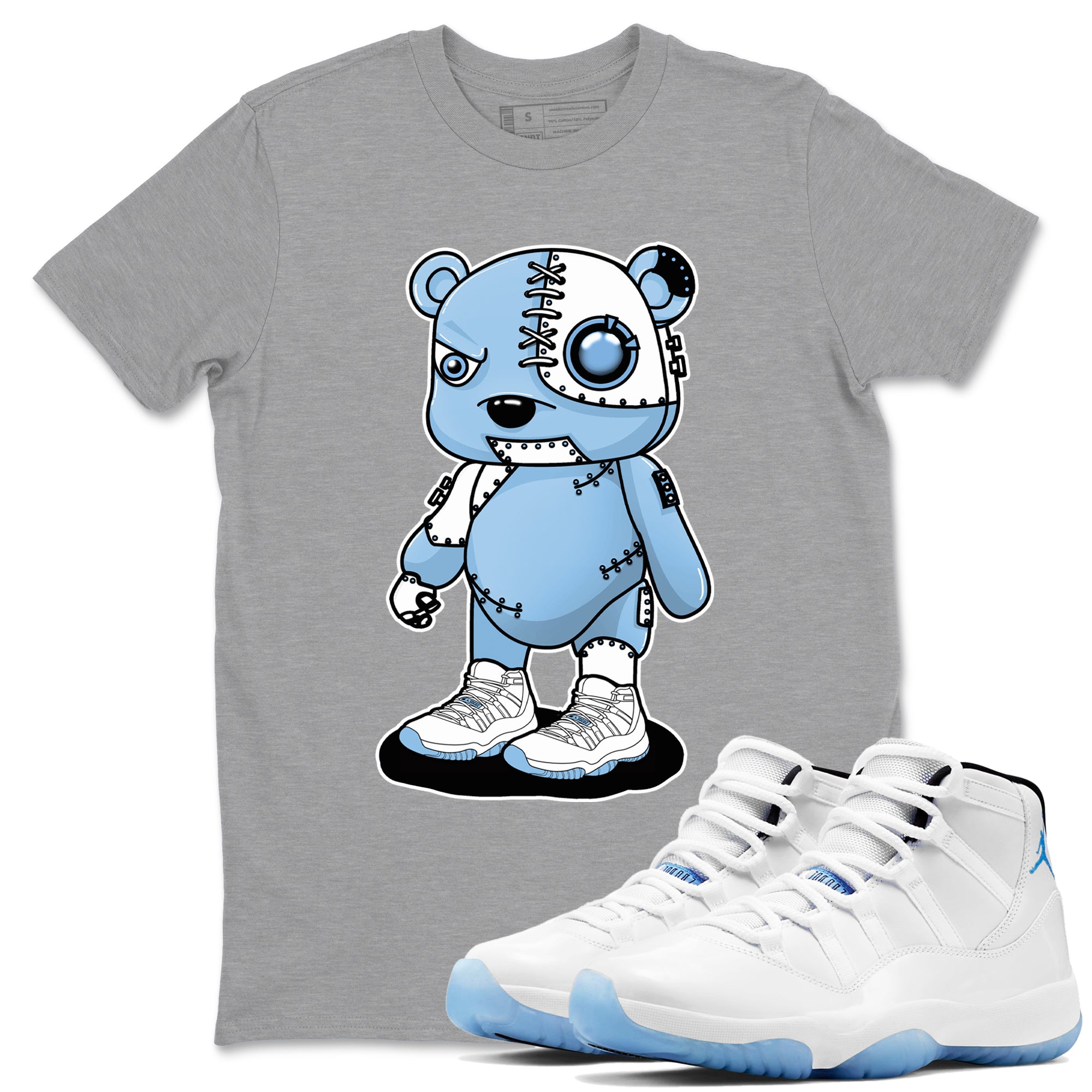 Cyborg Bear snkmatch Tees - Air Jordan 11 Legend Blue
