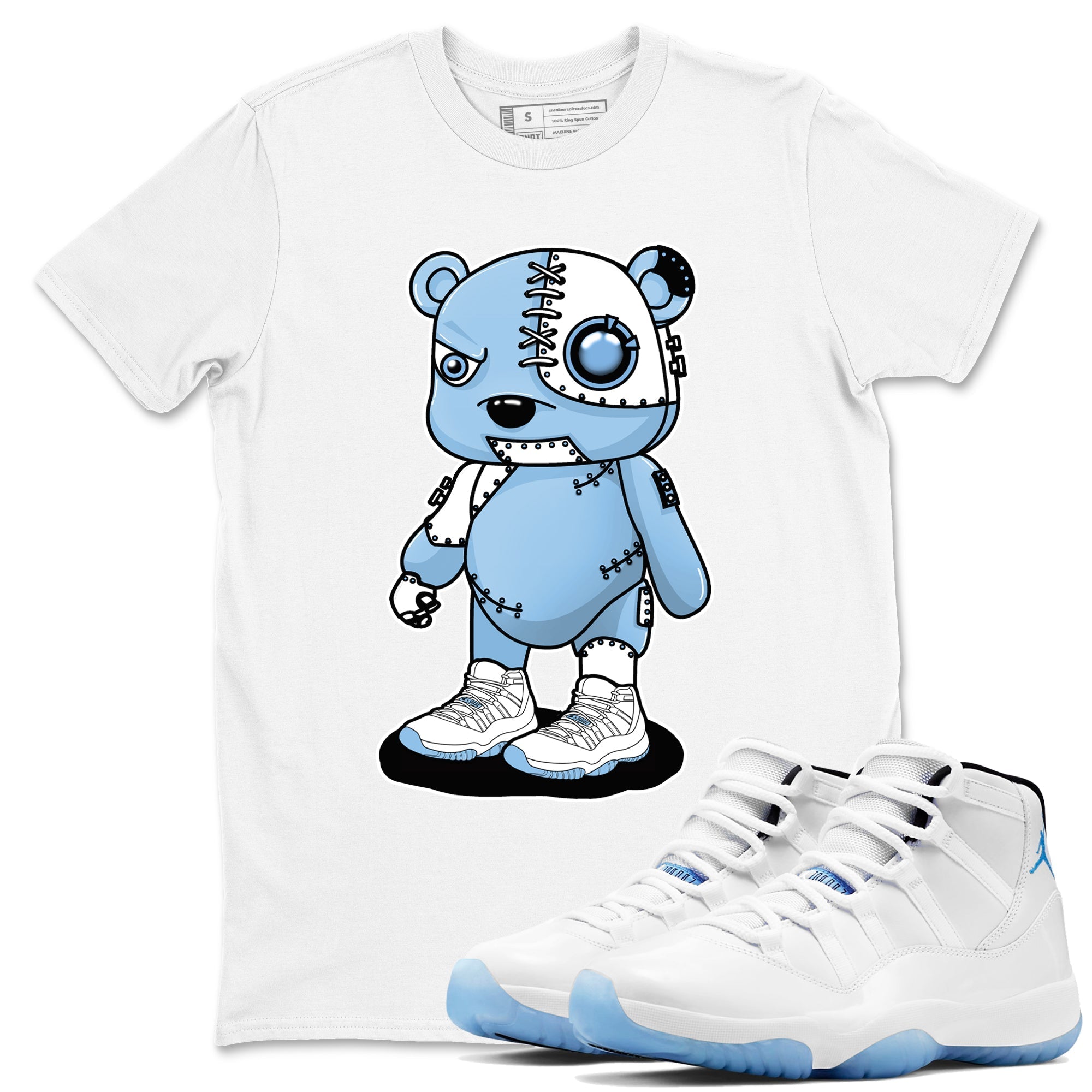 Cyborg Bear snkmatch Tees - Air Jordan 11 Legend Blue