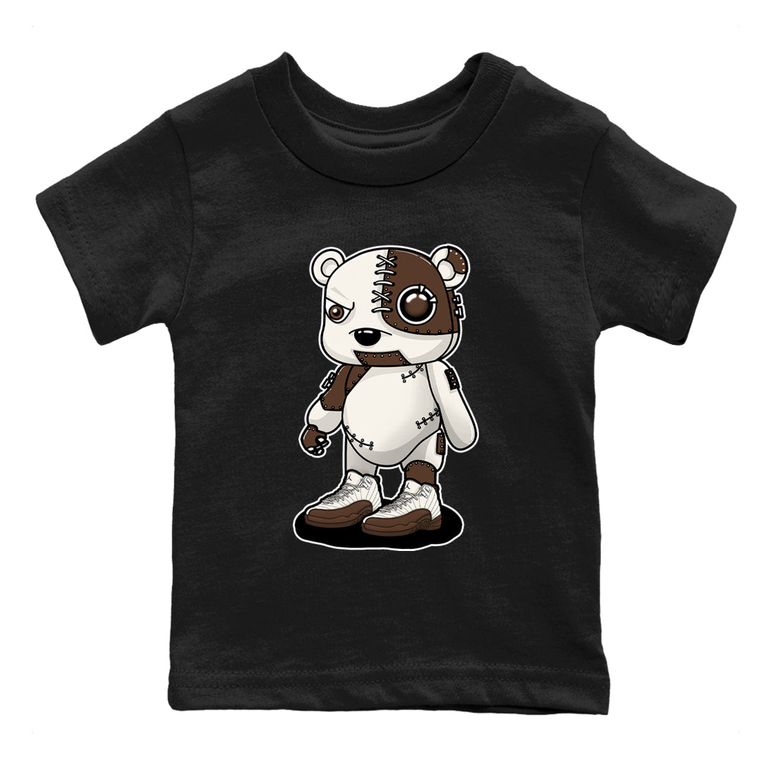 Cyborg Bear snkmatch Tees Kids - Air Jordan 12 Baroque Brown