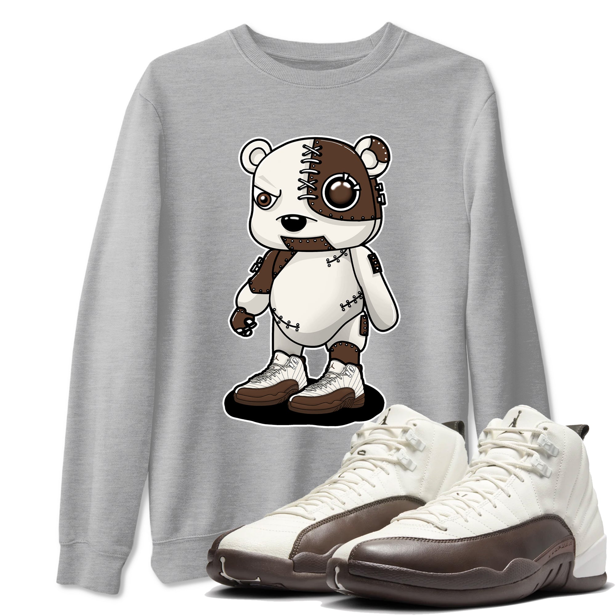 Cyborg Bear snkmatch Tees - Air Jordan 12 Baroque Brown