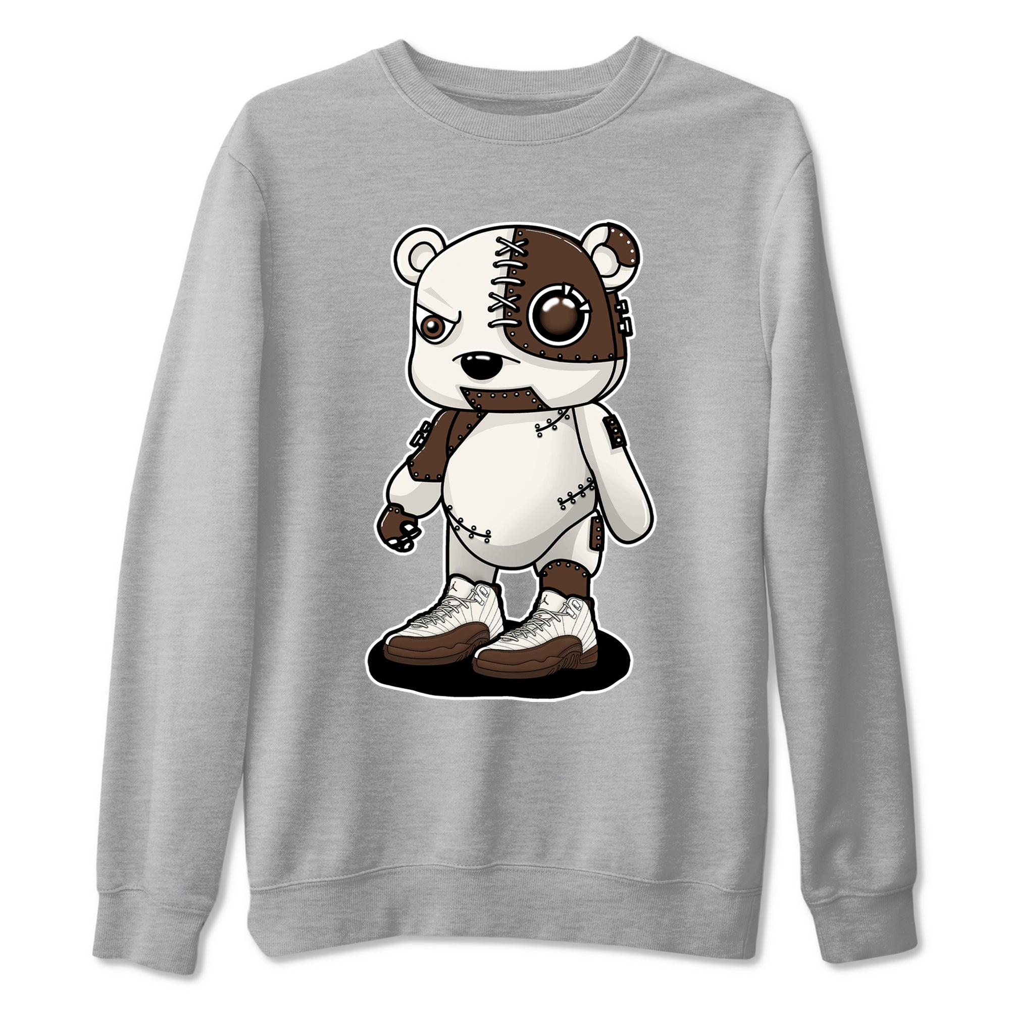 Cyborg Bear snkmatch Tees - Air Jordan 12 Baroque Brown