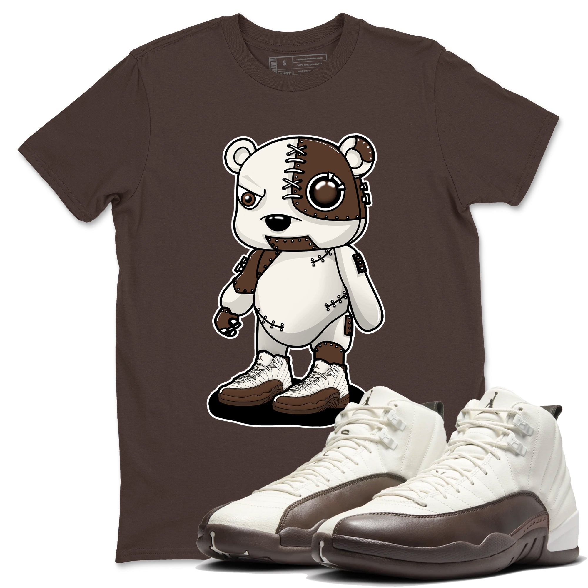 Cyborg Bear snkmatch Tees - Air Jordan 12 Baroque Brown