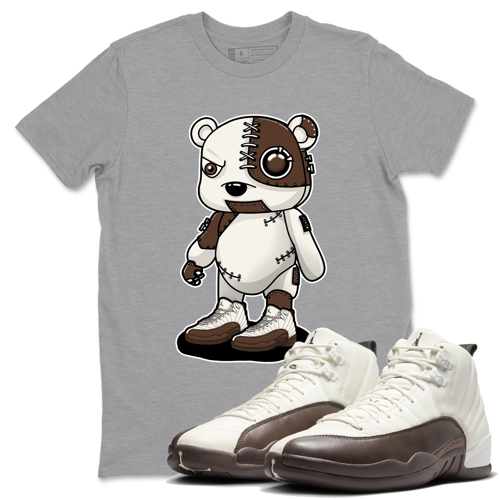 Cyborg Bear snkmatch Tees - Air Jordan 12 Baroque Brown