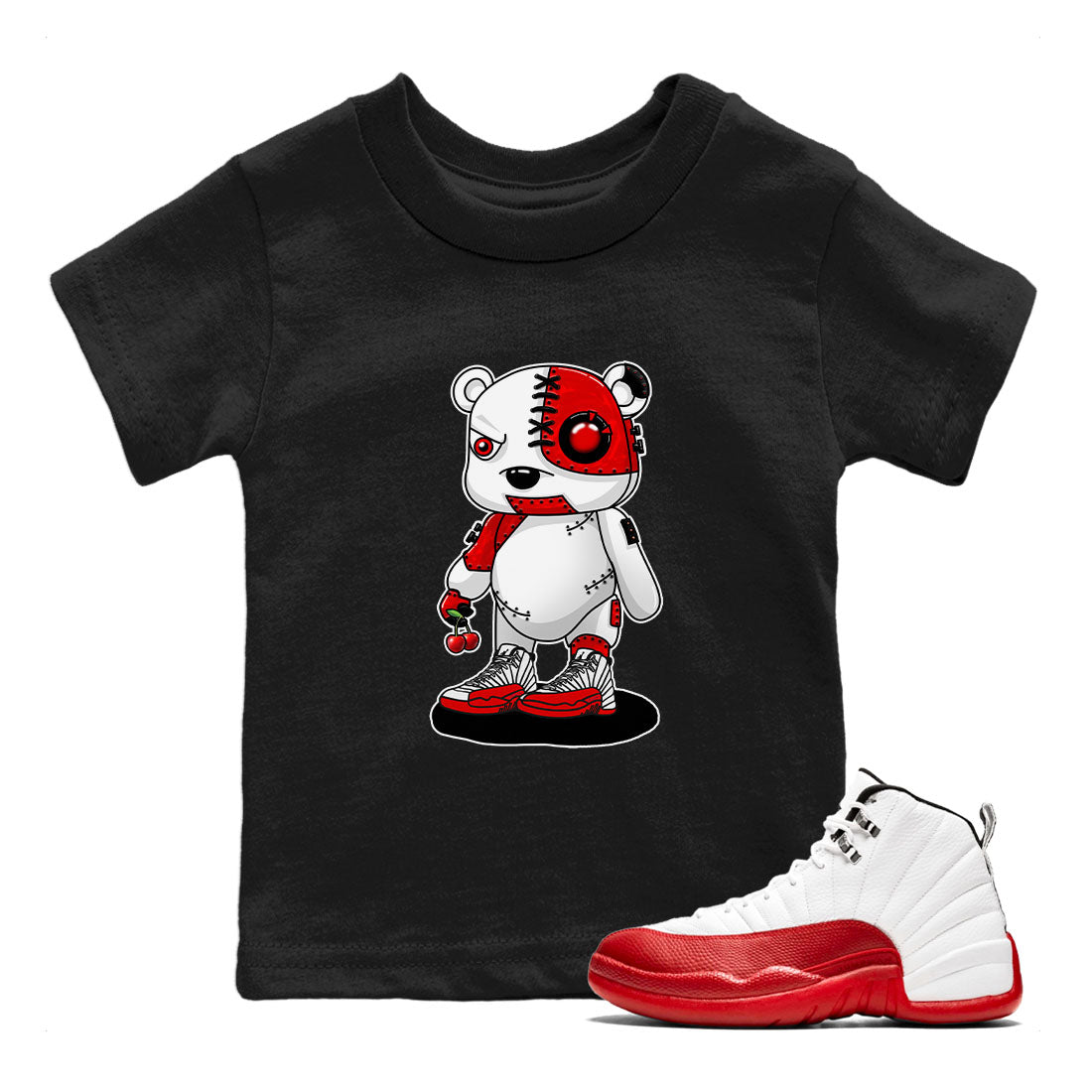 Cyborg Bear snkmatch Tee Kids - Air Jordan 12 Cherry
