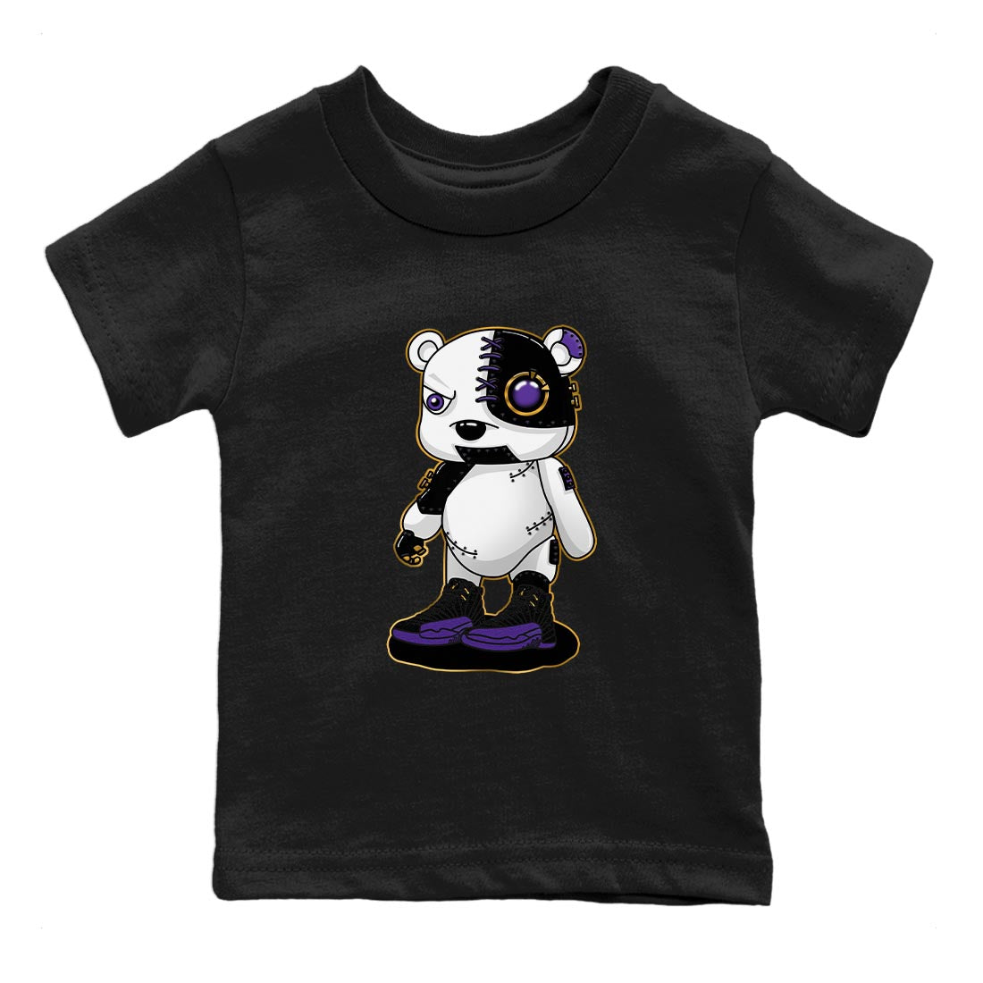 Cyborg Bear snkmatch Tee Kids - Air Jordan 12 Field Purple