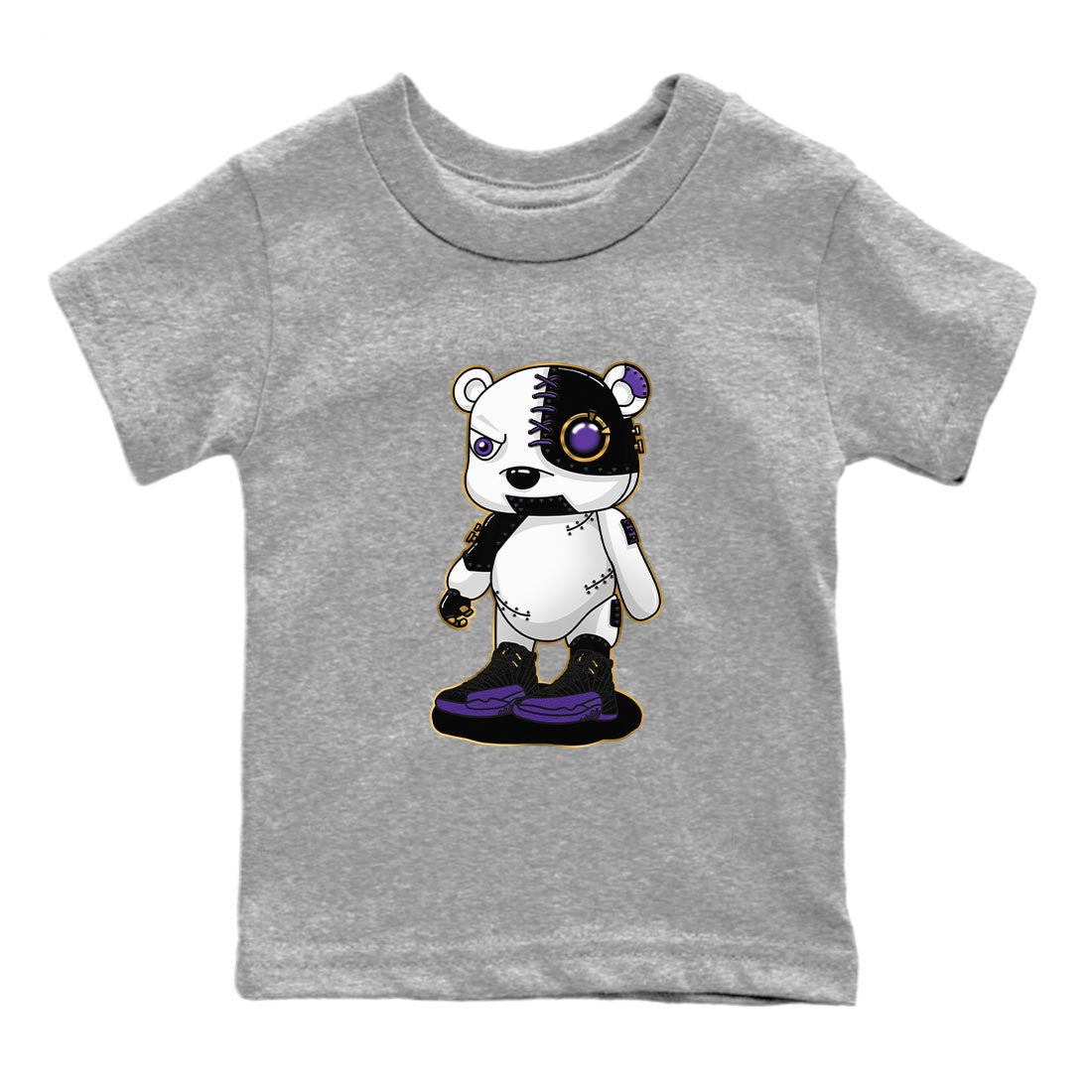 Cyborg Bear snkmatch Tee Kids - Air Jordan 12 Field Purple