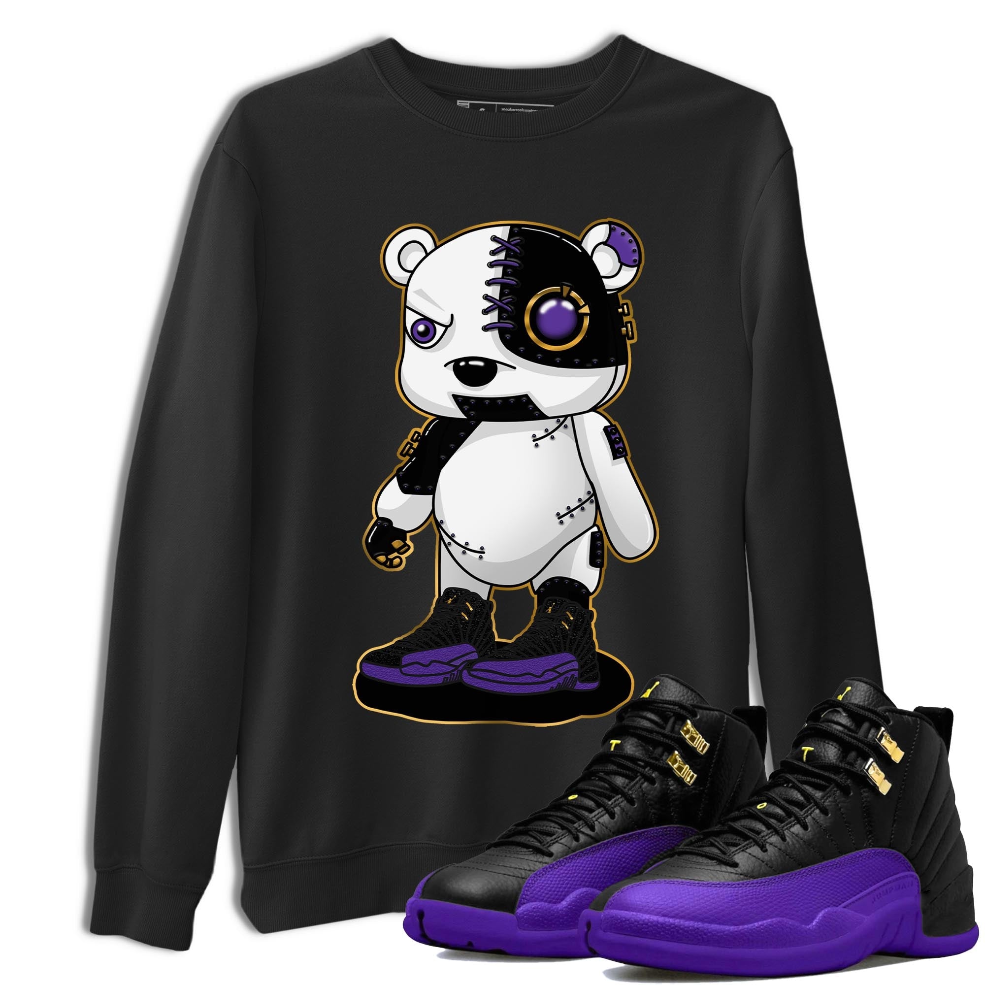Cyborg Bear snkmatch Tee - Air Jordan 12 Field Purple