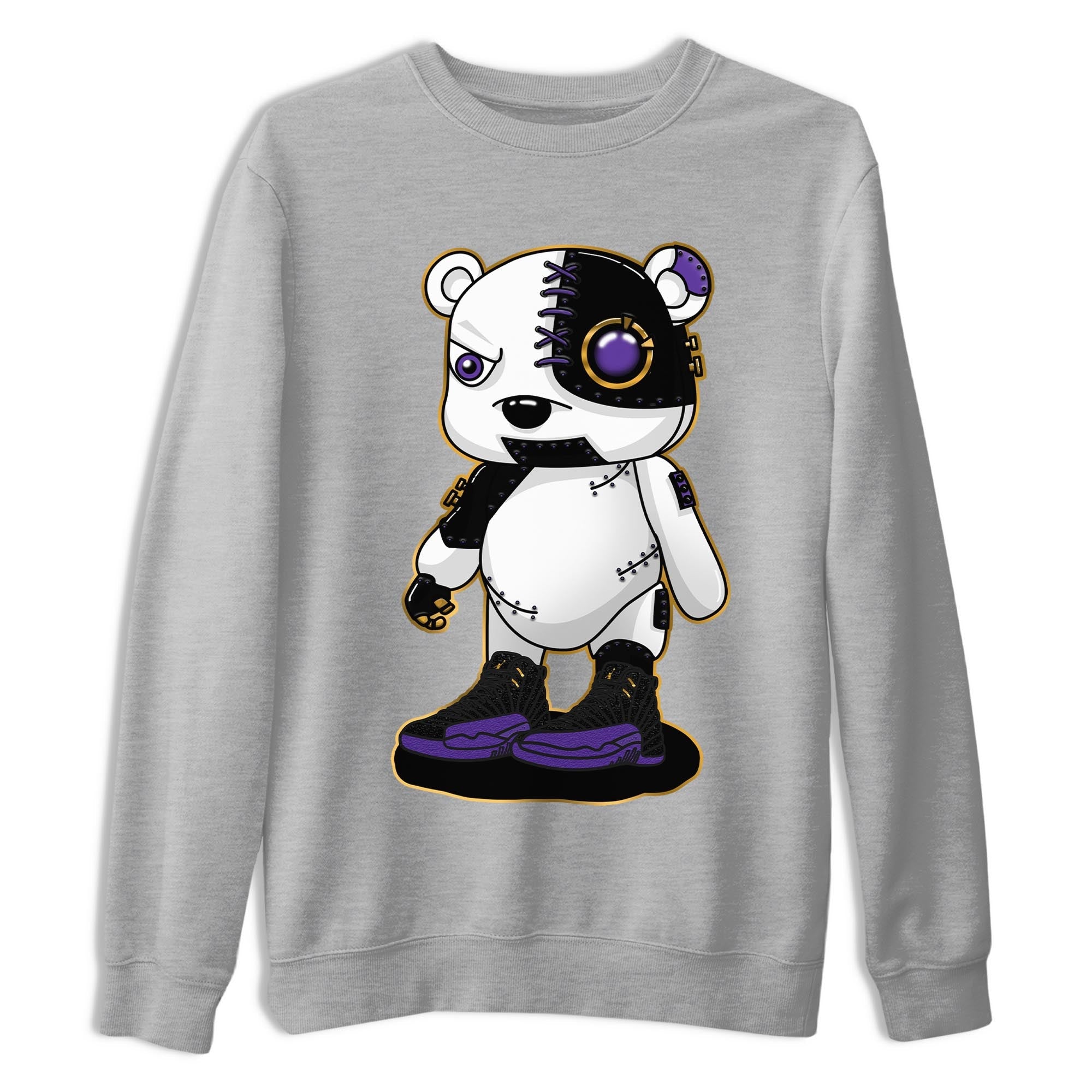 Cyborg Bear snkmatch Tee - Air Jordan 12 Field Purple