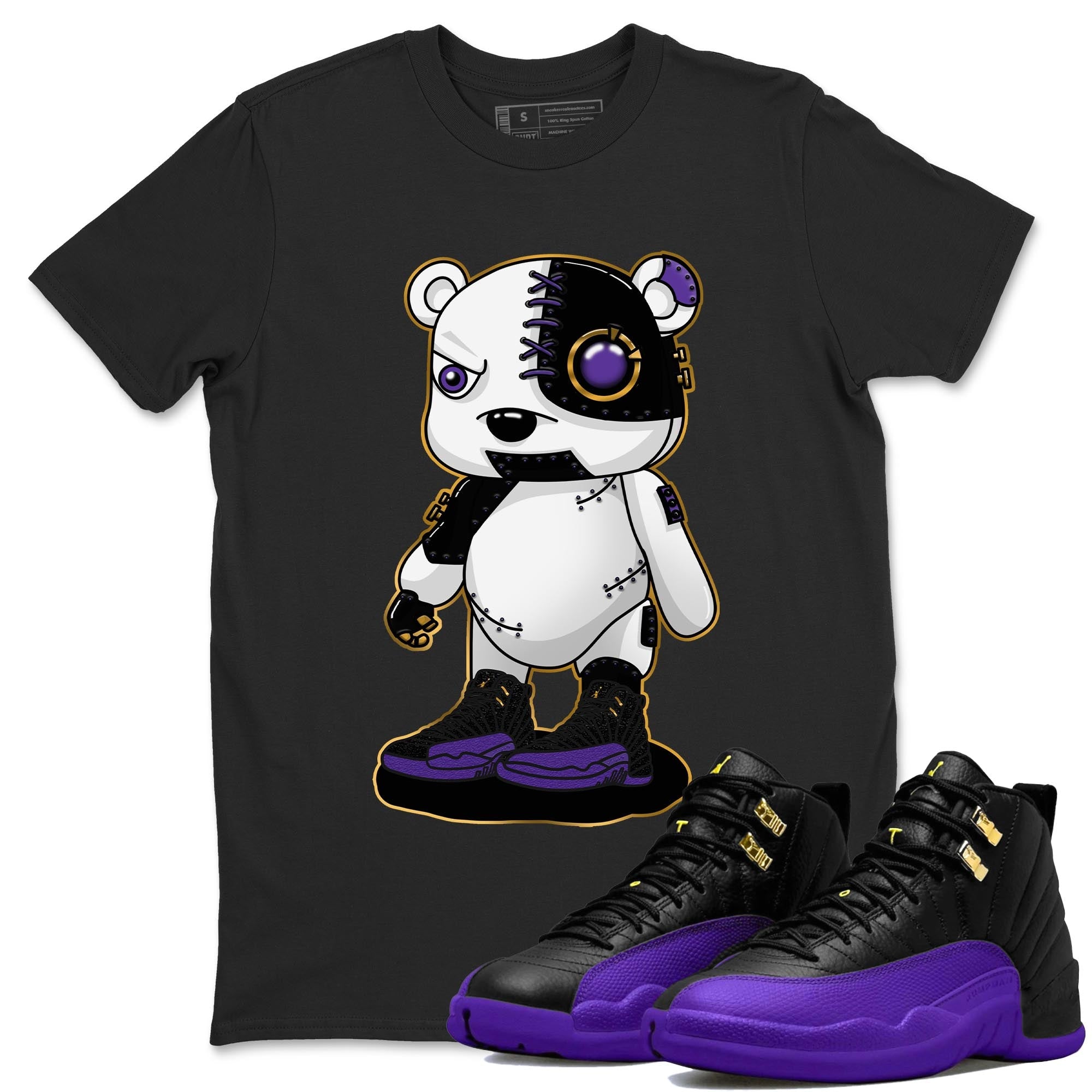 Cyborg Bear snkmatch Tee - Air Jordan 12 Field Purple