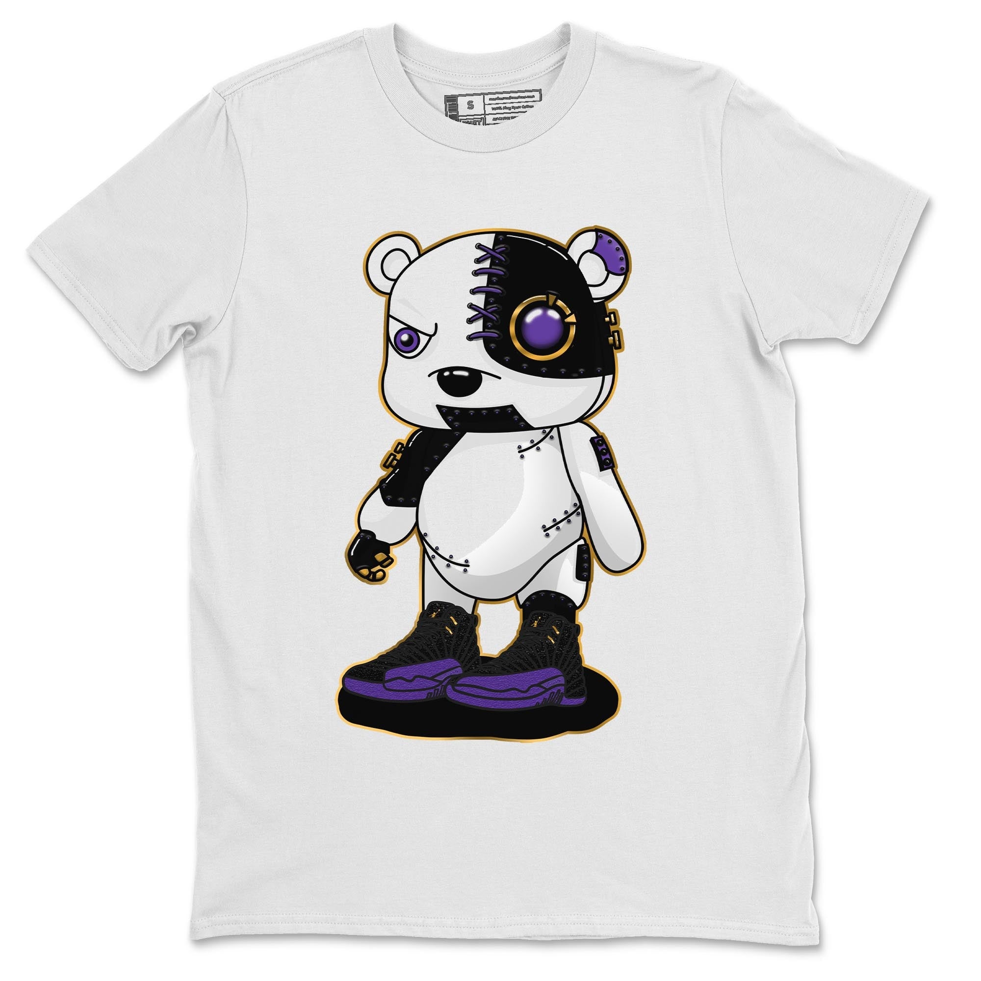 Cyborg Bear snkmatch Tee - Air Jordan 12 Field Purple