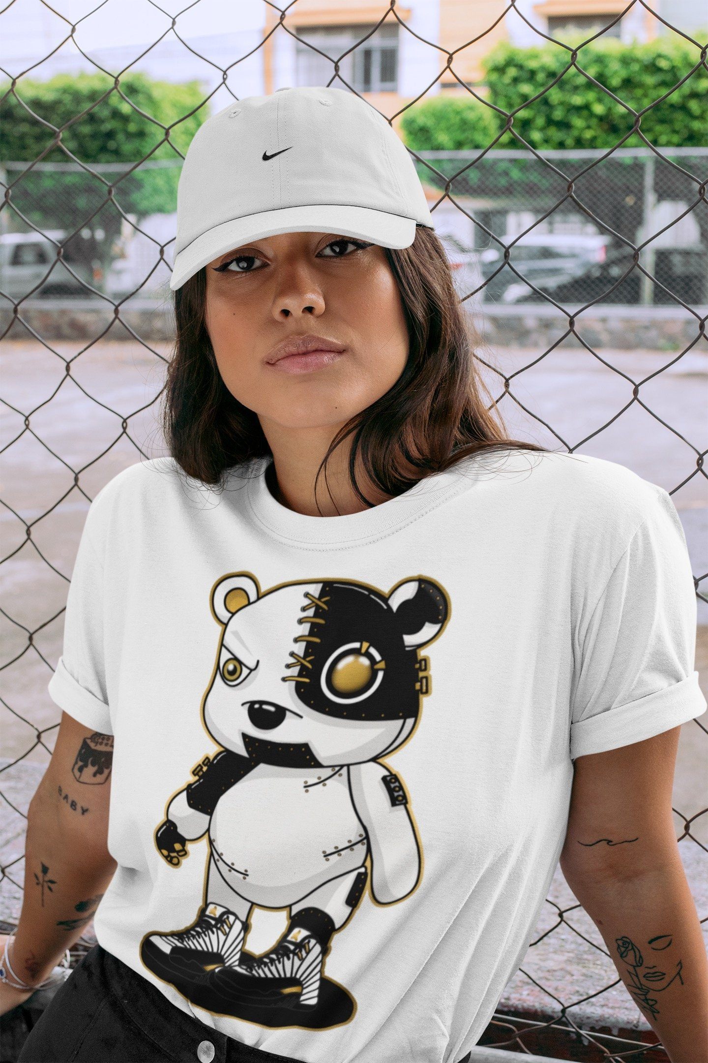 Cyborg Bear Unisex Tops - Air Jordan 12 Royalty