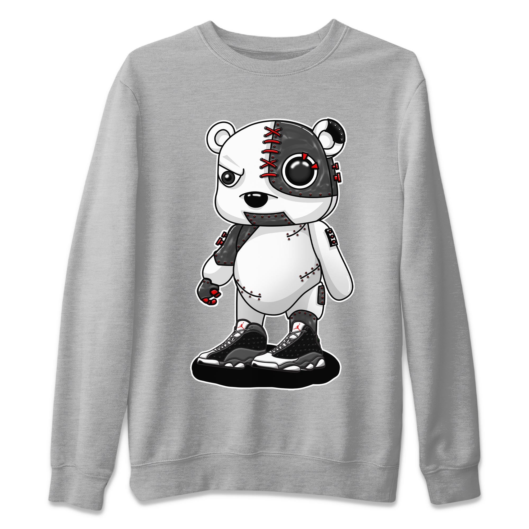 Cyborg Bear Unisex Tops - Air Jordan 13 Black Flint